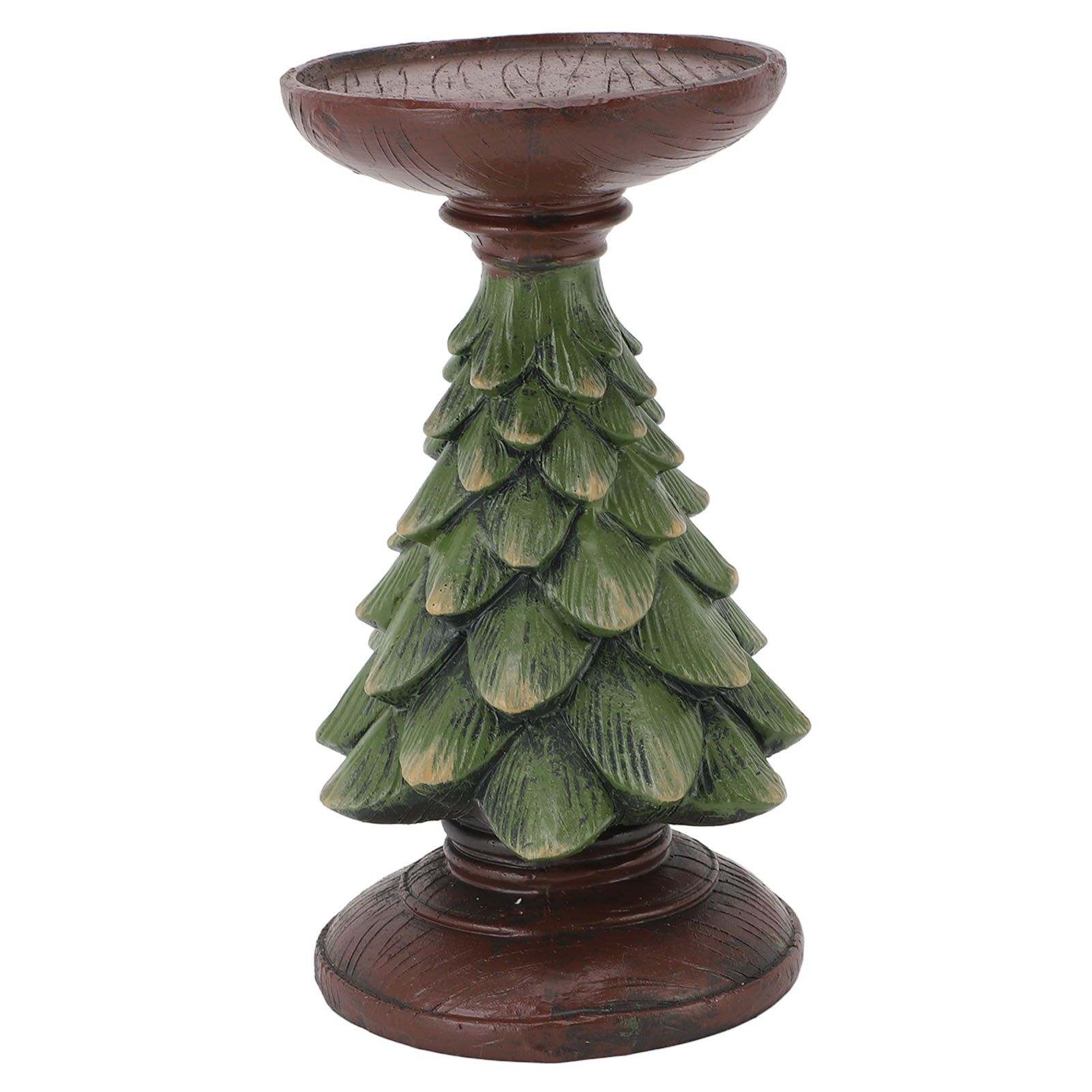 Resin Candle Holder Vintage Home Decor Pillar Xmas Tree Candle Stand Tealight view 10