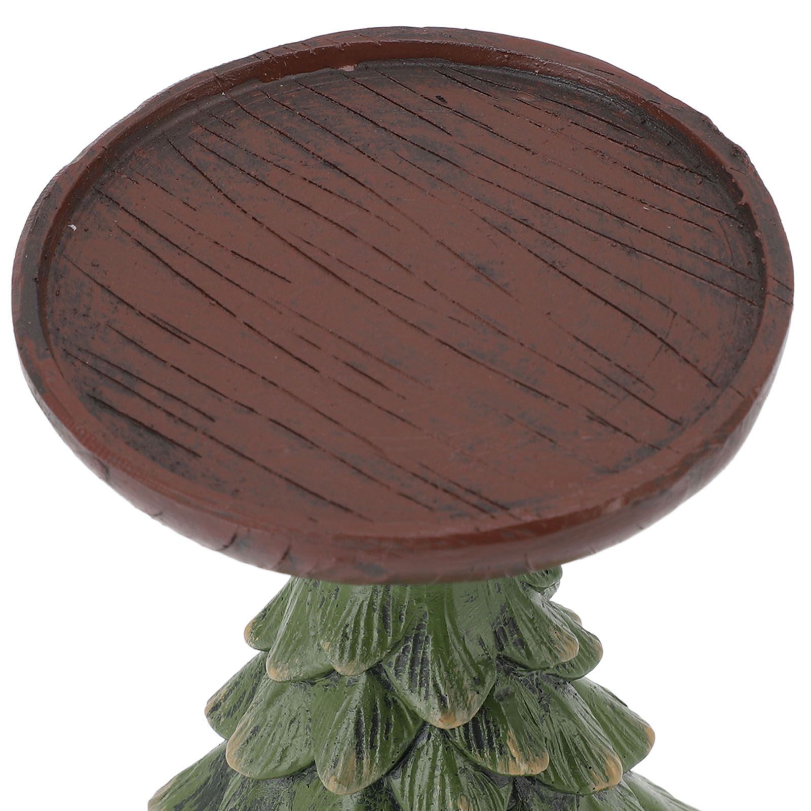 Resin Candle Holder Vintage Home Decor Pillar Xmas Tree Candle Stand Tealight view 7