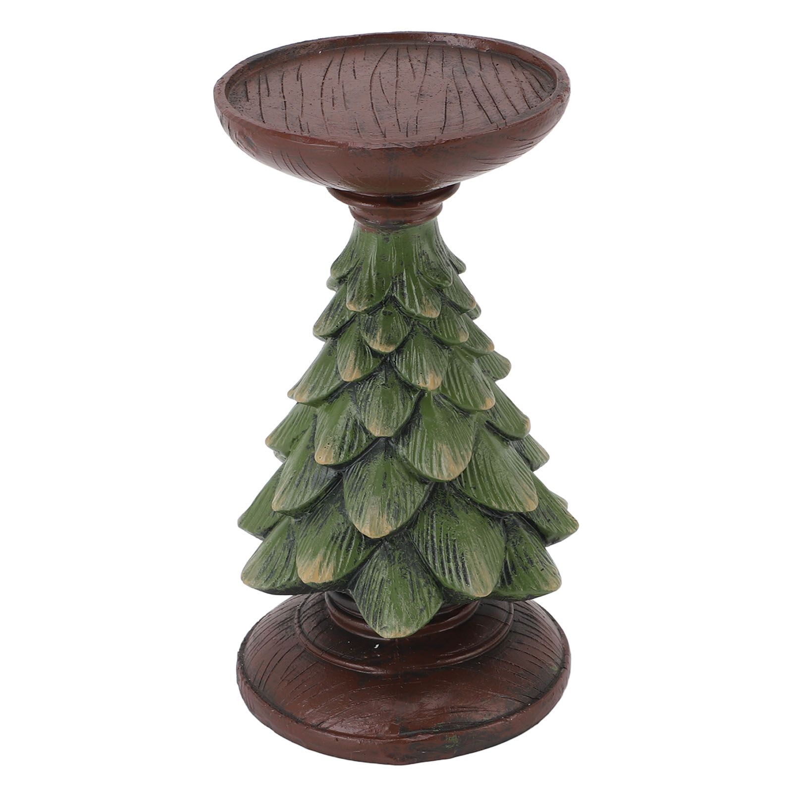 Resin Candle Holder Vintage Home Decor Pillar Xmas Tree Candle Stand Tealight view 9