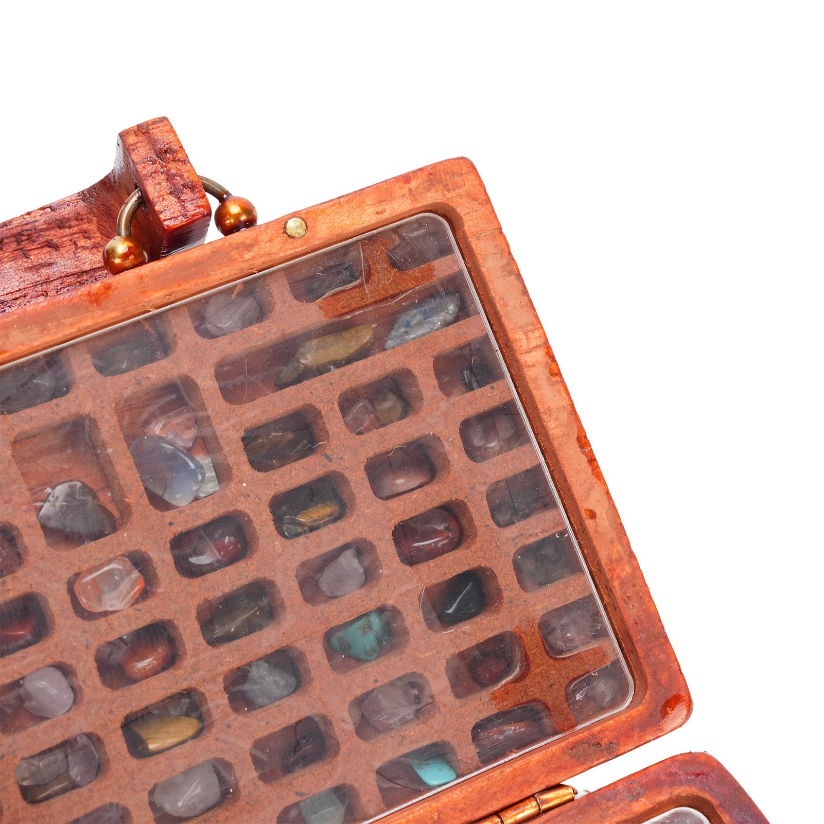 Box Rock Display Case Rock Collection Crystal Mineral Display Showcase Wooden view 5