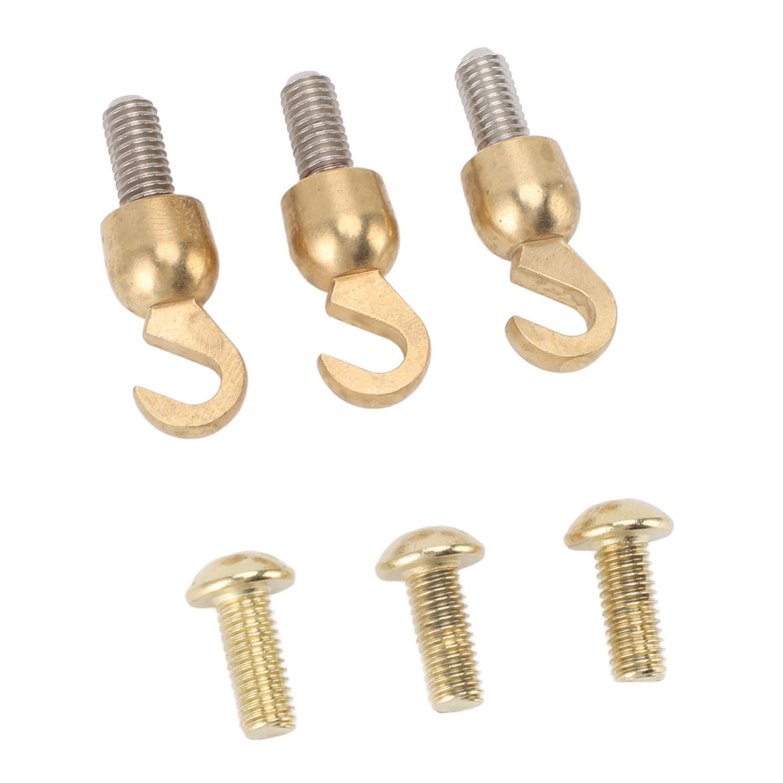 3 Sets Clock Weight Shell Hook Set Brass Shell Open Hook and Bolt for Older view 4
