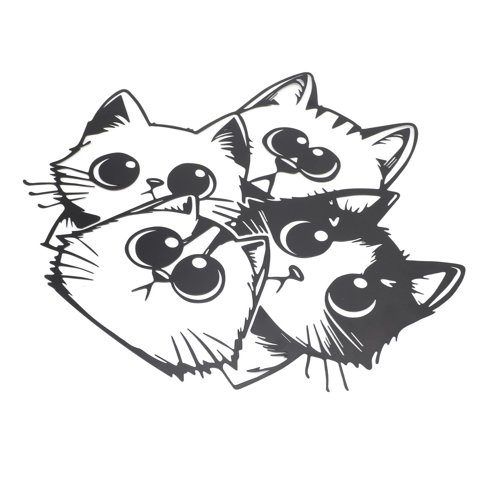 Cat Metal Wall Art Decor Iron Cute Cat Minimalist Wall Hanging Sculpture for view 11