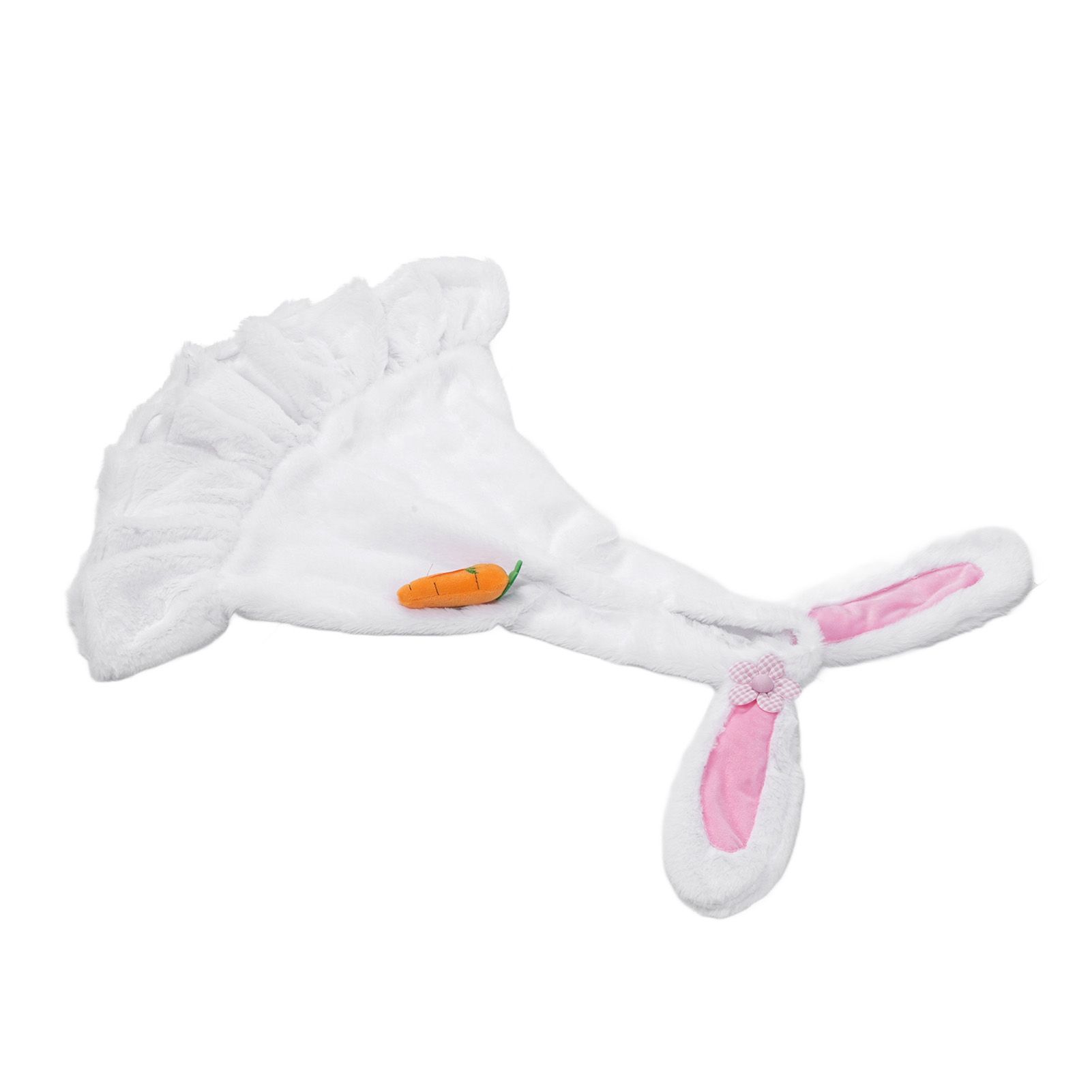 Lawn Goose Clothing Plush Cute Long Ear Easter Bunny Outfit for Goose White Rosy view 6
