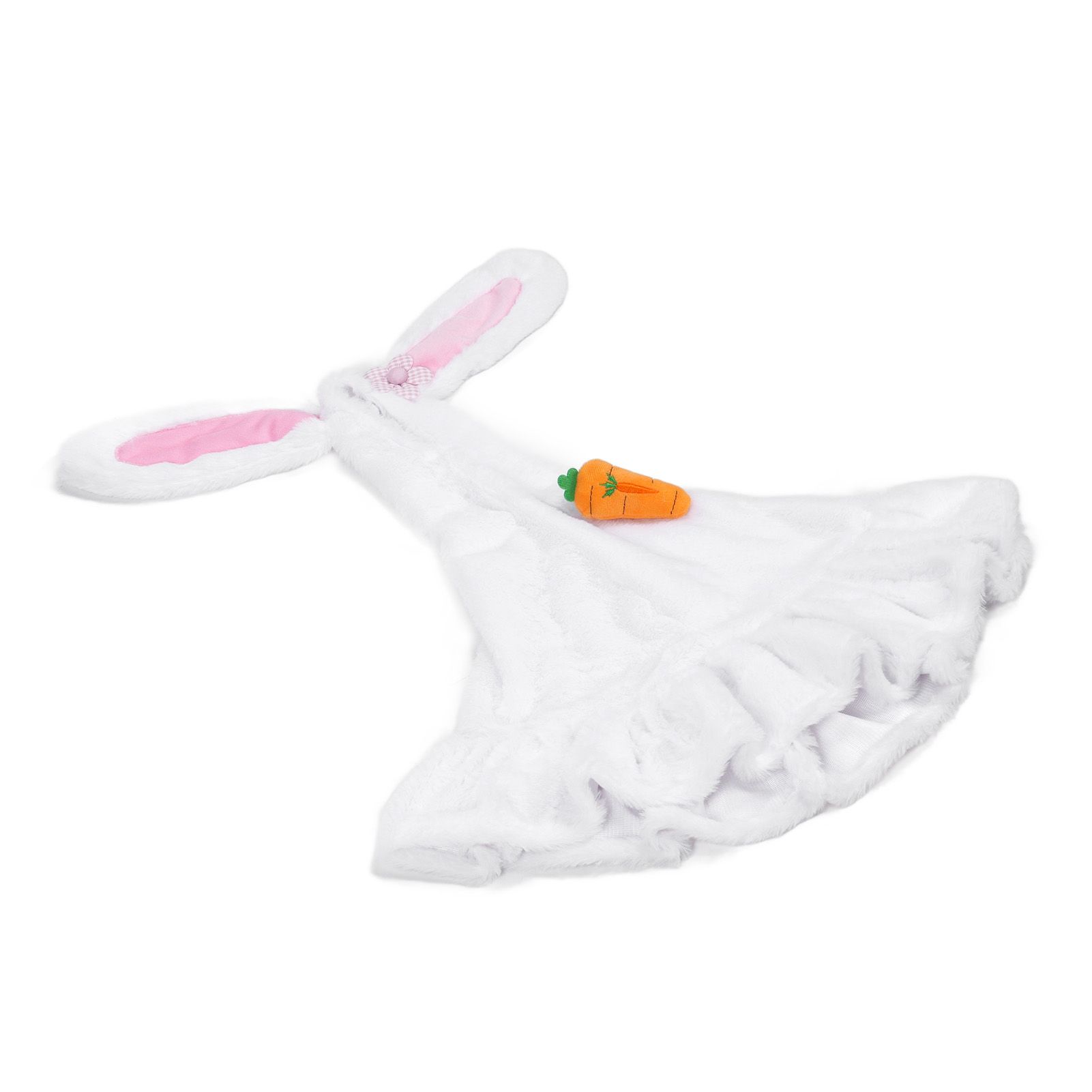 Lawn Goose Clothing Plush Cute Long Ear Easter Bunny Outfit for Goose White Rosy view 11