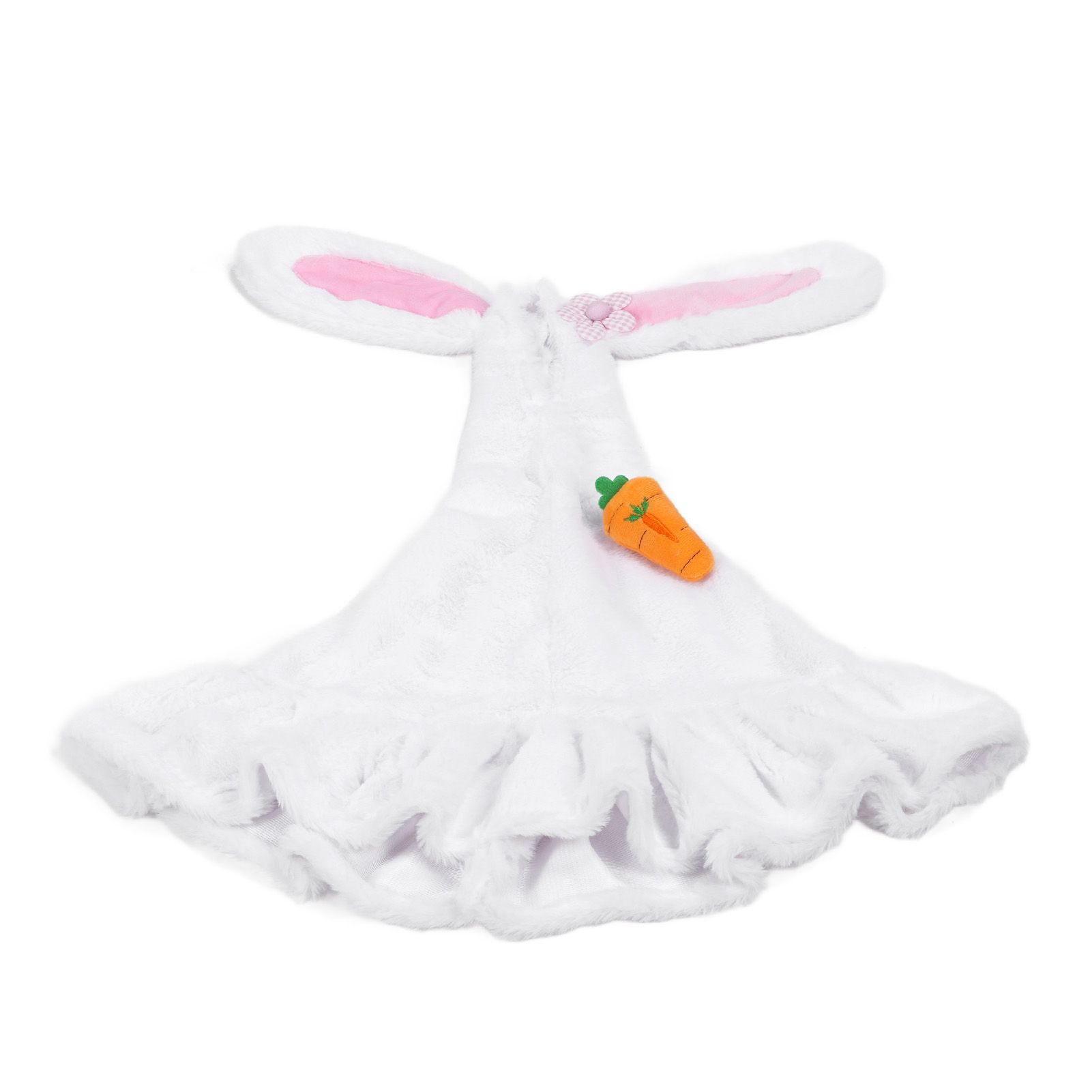 Lawn Goose Clothing Plush Cute Long Ear Easter Bunny Outfit for Goose White Rosy view 12