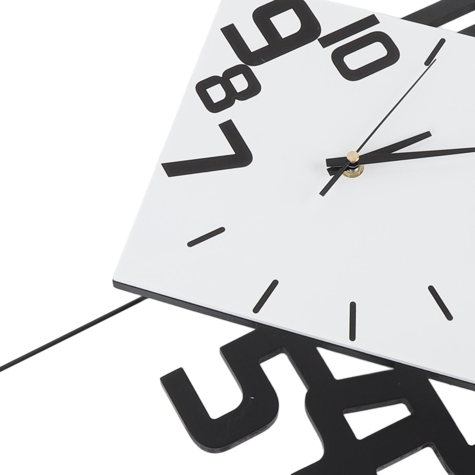 Large Wall Clock Silent Pendulum Battery Operated Non Ticking for Living Room view 2