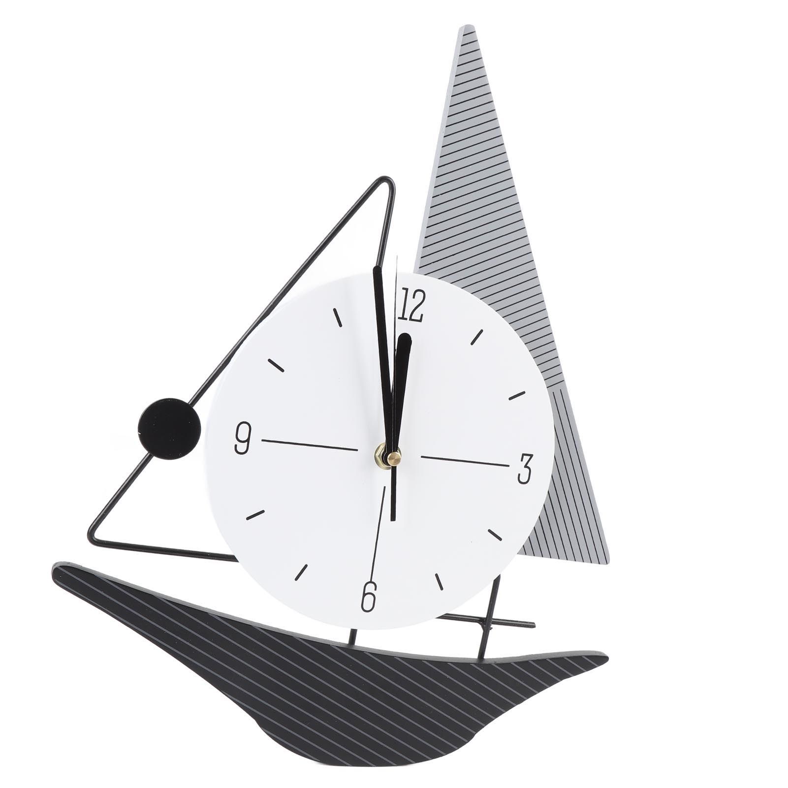 Wall Clock Modern Simple Quiet Sailboat Clock for Home Living Room Dining Room view 4
