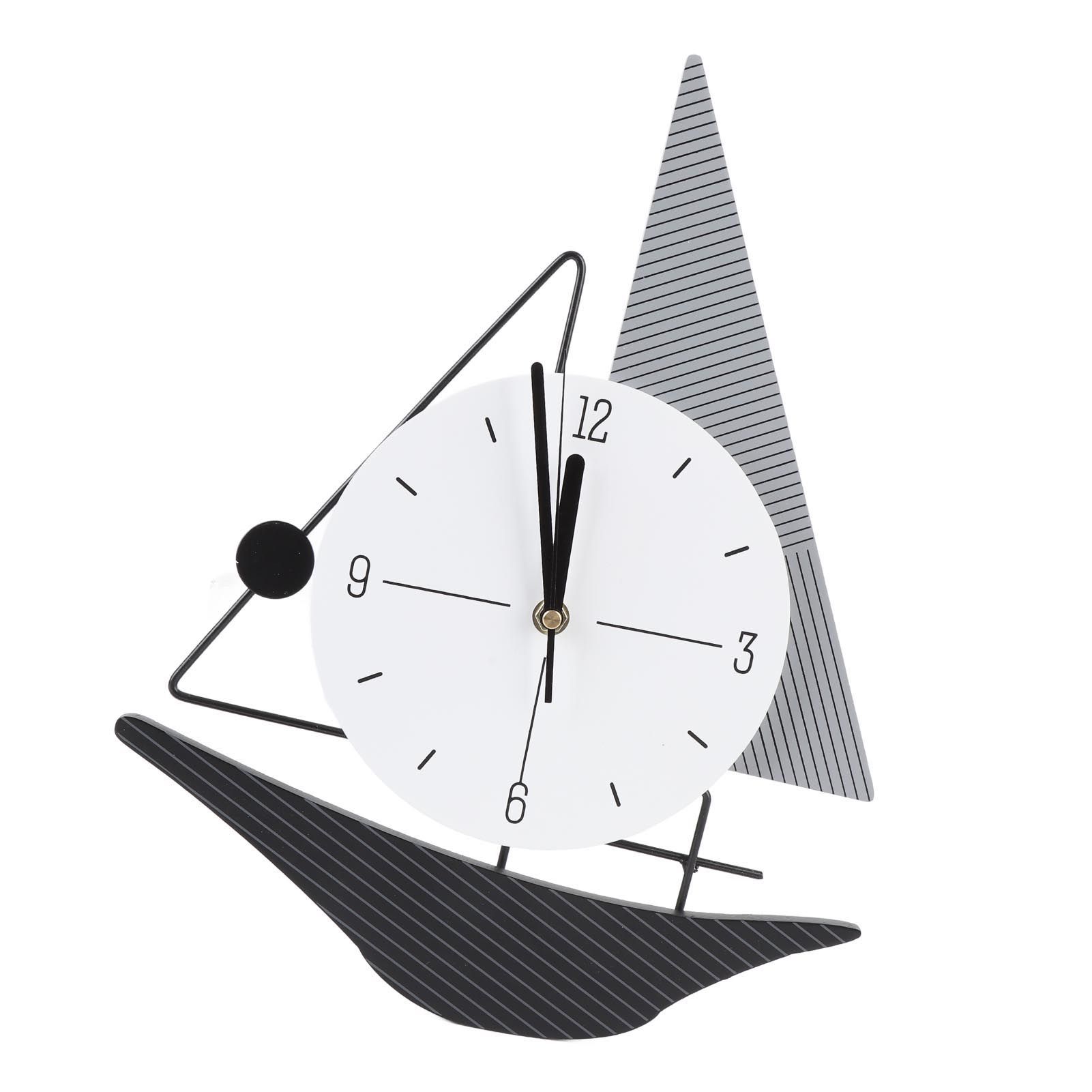 Wall Clock Modern Simple Quiet Sailboat Clock for Home Living Room Dining Room view 6