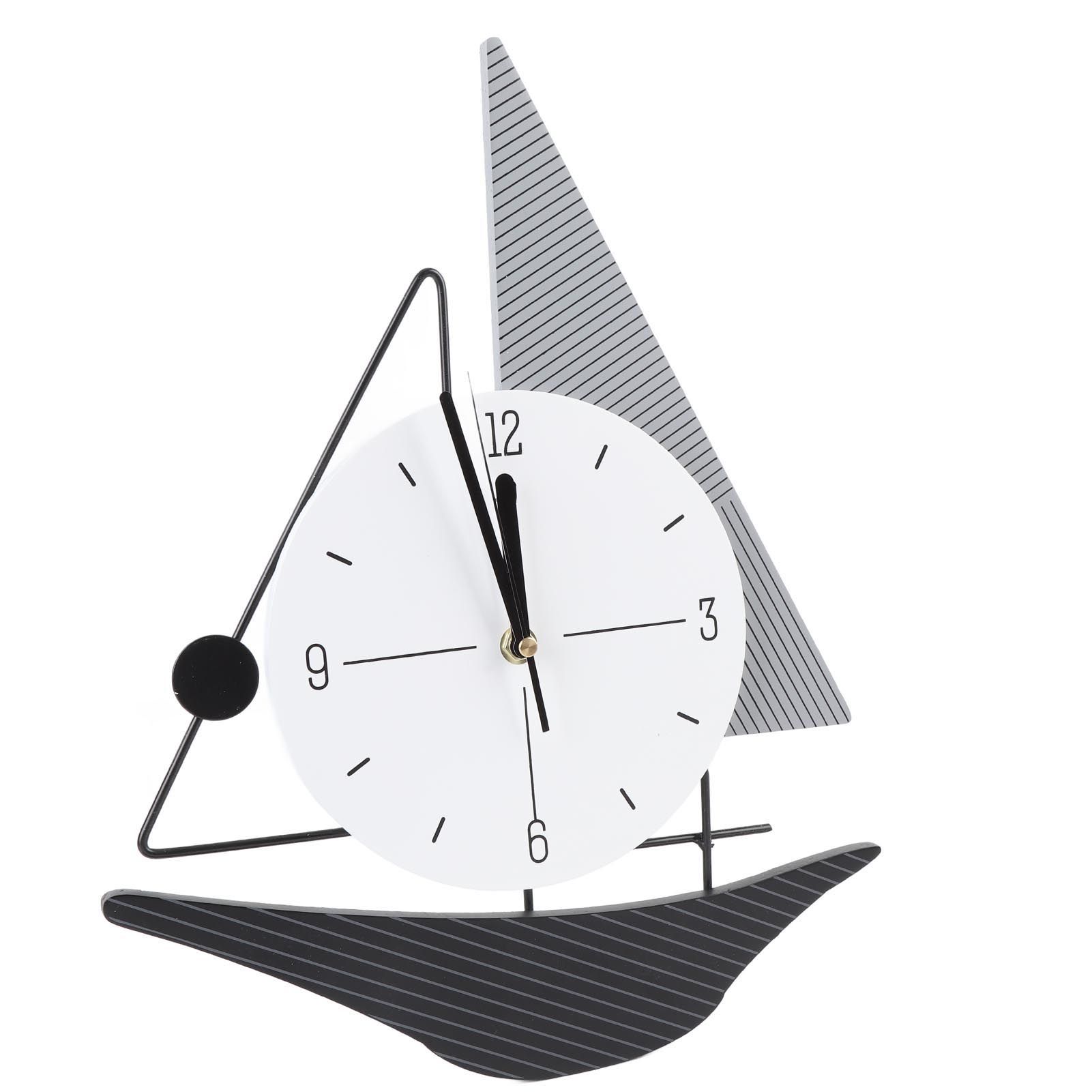 Wall Clock Modern Simple Quiet Sailboat Clock for Home Living Room Dining Room view 8