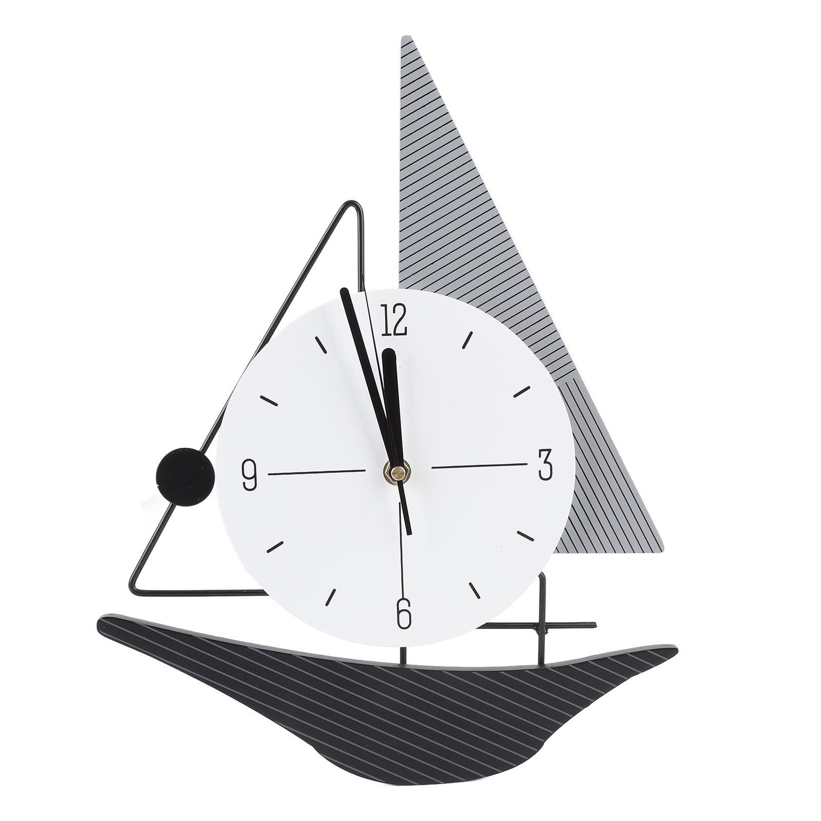 Wall Clock Modern Simple Quiet Sailboat Clock for Home Living Room Dining Room view 9