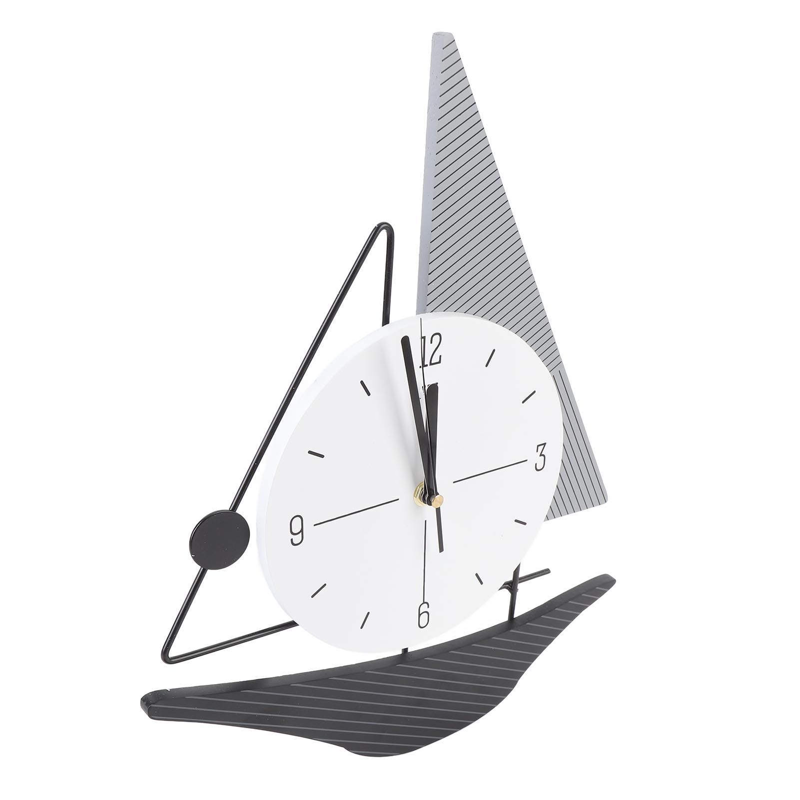 Wall Clock Modern Simple Quiet Sailboat Clock for Home Living Room Dining Room view 10
