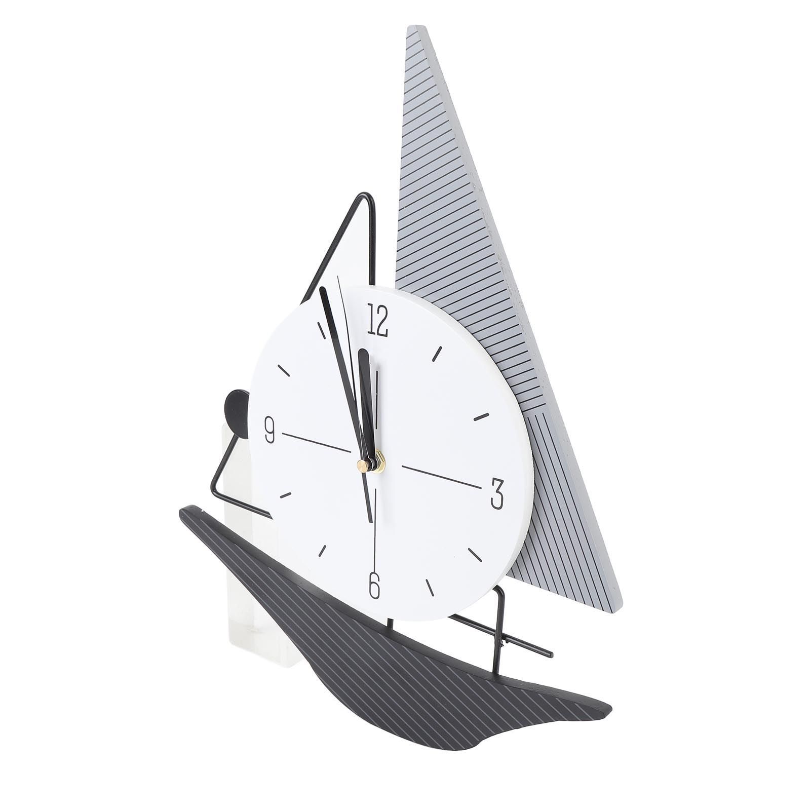 Wall Clock Modern Simple Quiet Sailboat Clock for Home Living Room Dining Room view 11