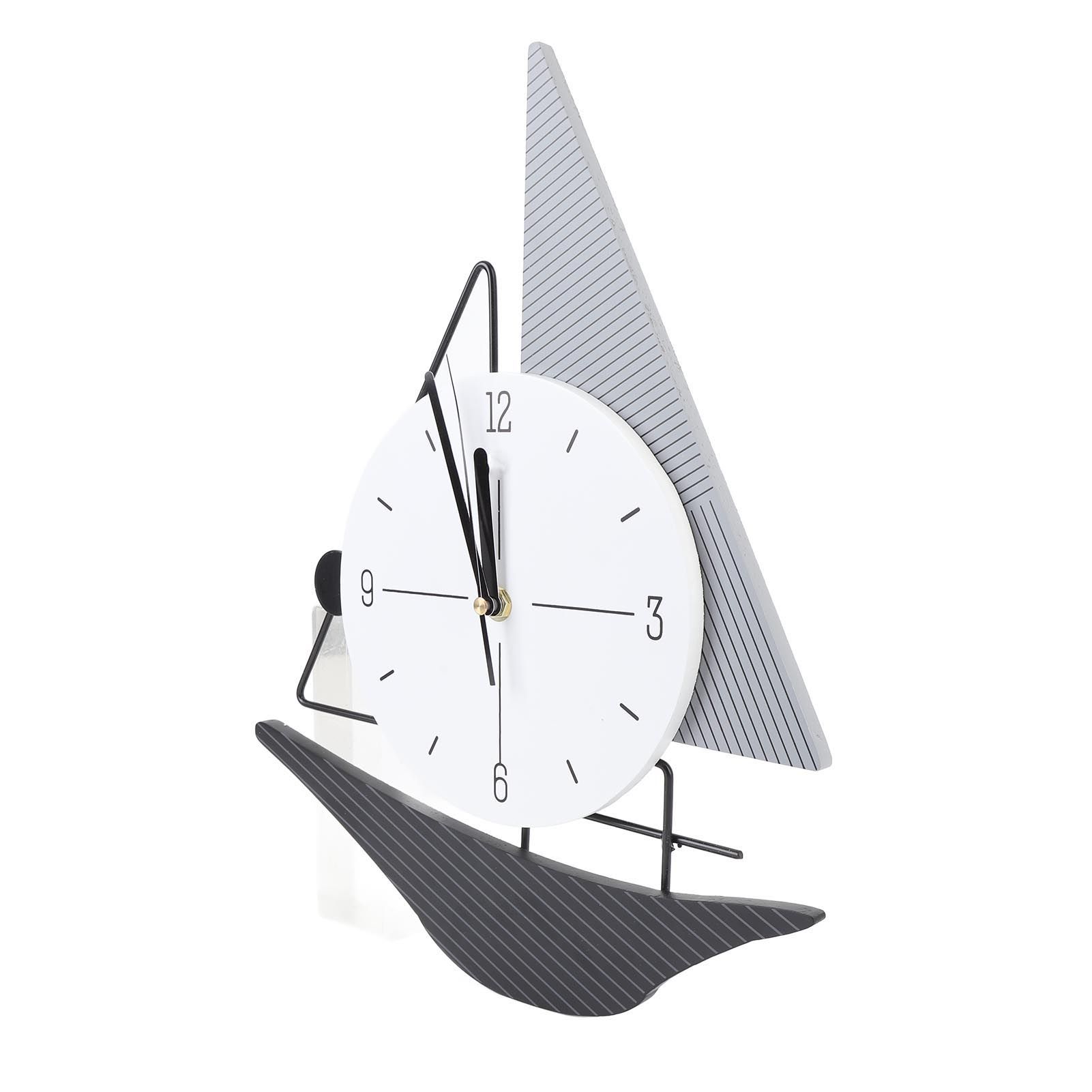 Wall Clock Modern Simple Quiet Sailboat Clock for Home Living Room Dining Room view 12