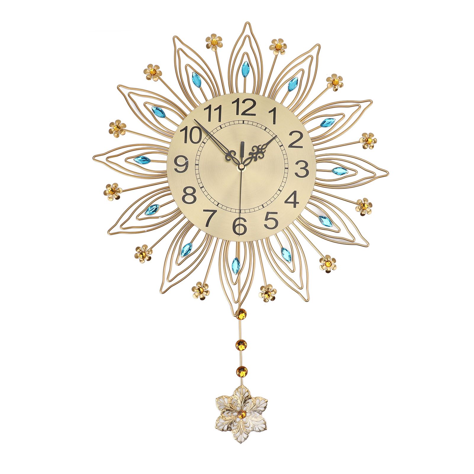 16.93in Large Wall Clock for Living Room Elegant Modern Silent Wall Clock with — image 1