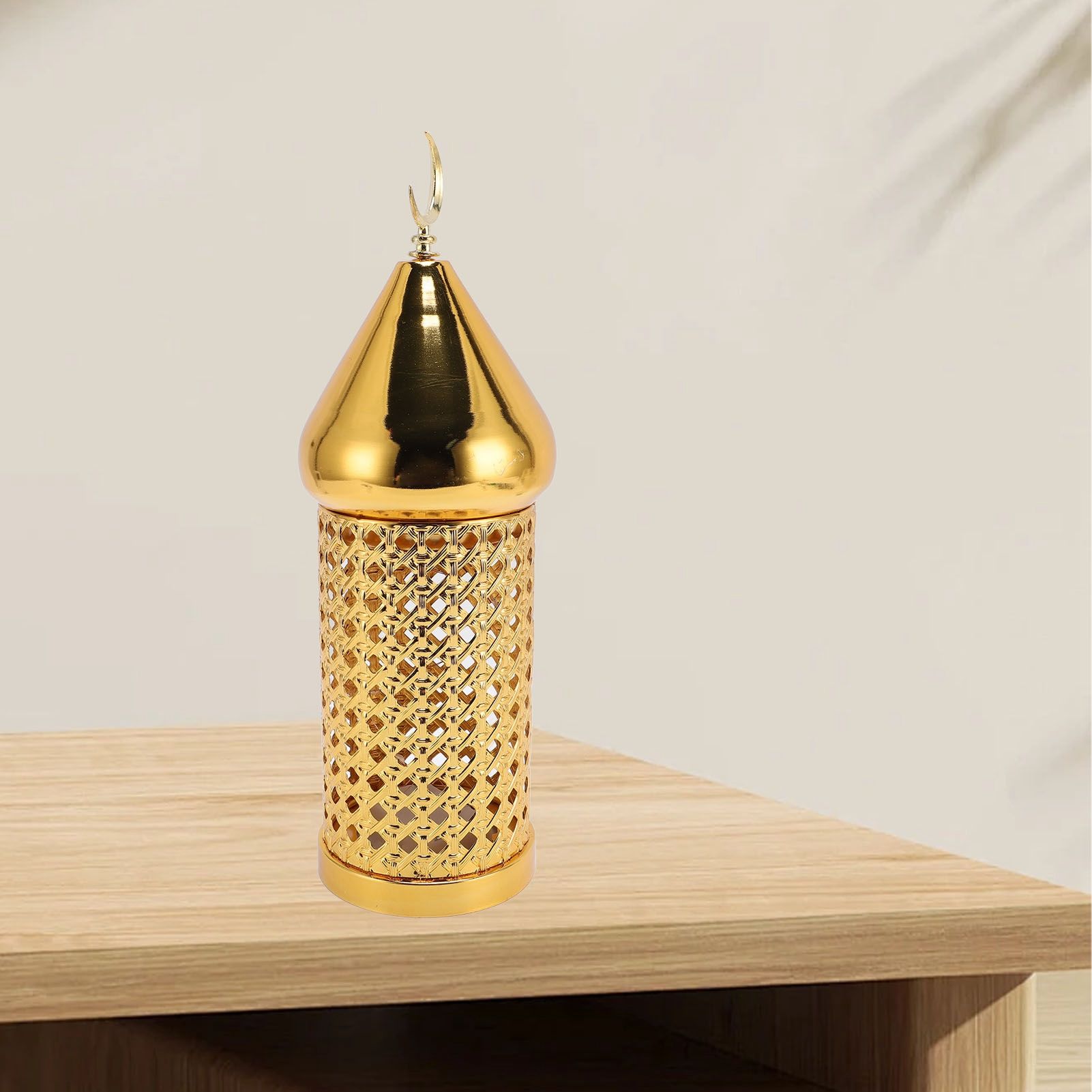 Gold Wind Lamp Handmade Retro Hollow Wind Lamp Iron Lantern for Wedding Party view 11
