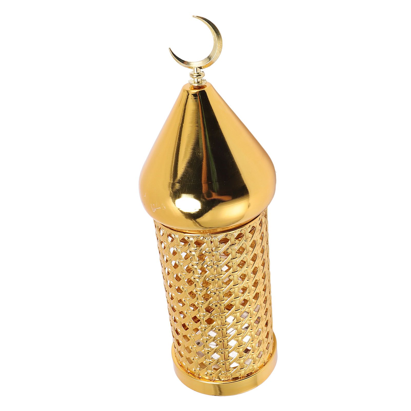 Gold Wind Lamp Handmade Retro Hollow Wind Lamp Iron Lantern for Wedding Party — image 1