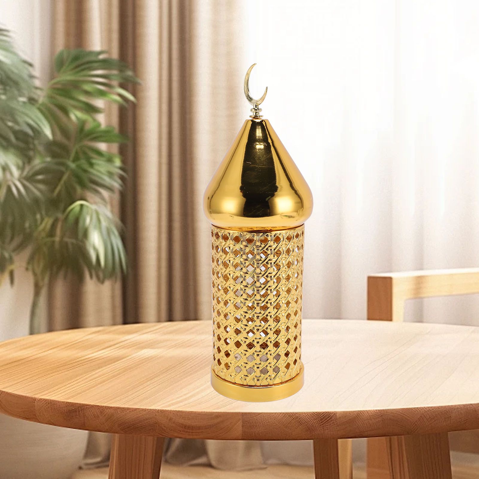 Gold Wind Lamp Handmade Retro Hollow Wind Lamp Iron Lantern for Wedding Party view 12