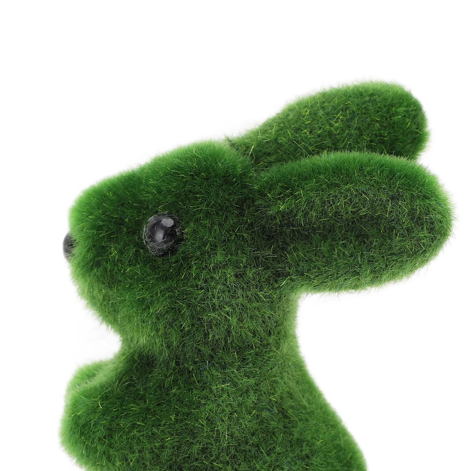 Easter Green Bunny Figurine with Garden Stake Artificial Green Rabbit Statue view 5