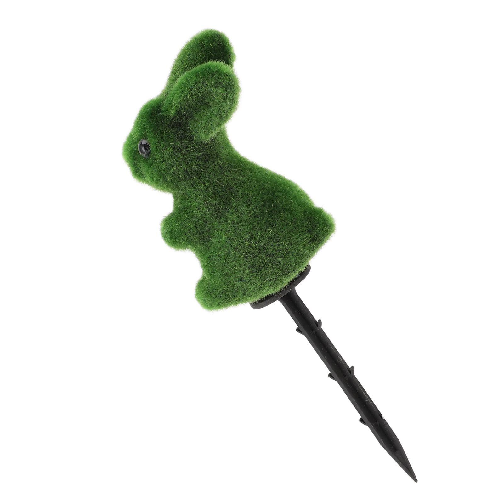 Easter Green Bunny Figurine with Garden Stake Artificial Green Rabbit Statue view 6