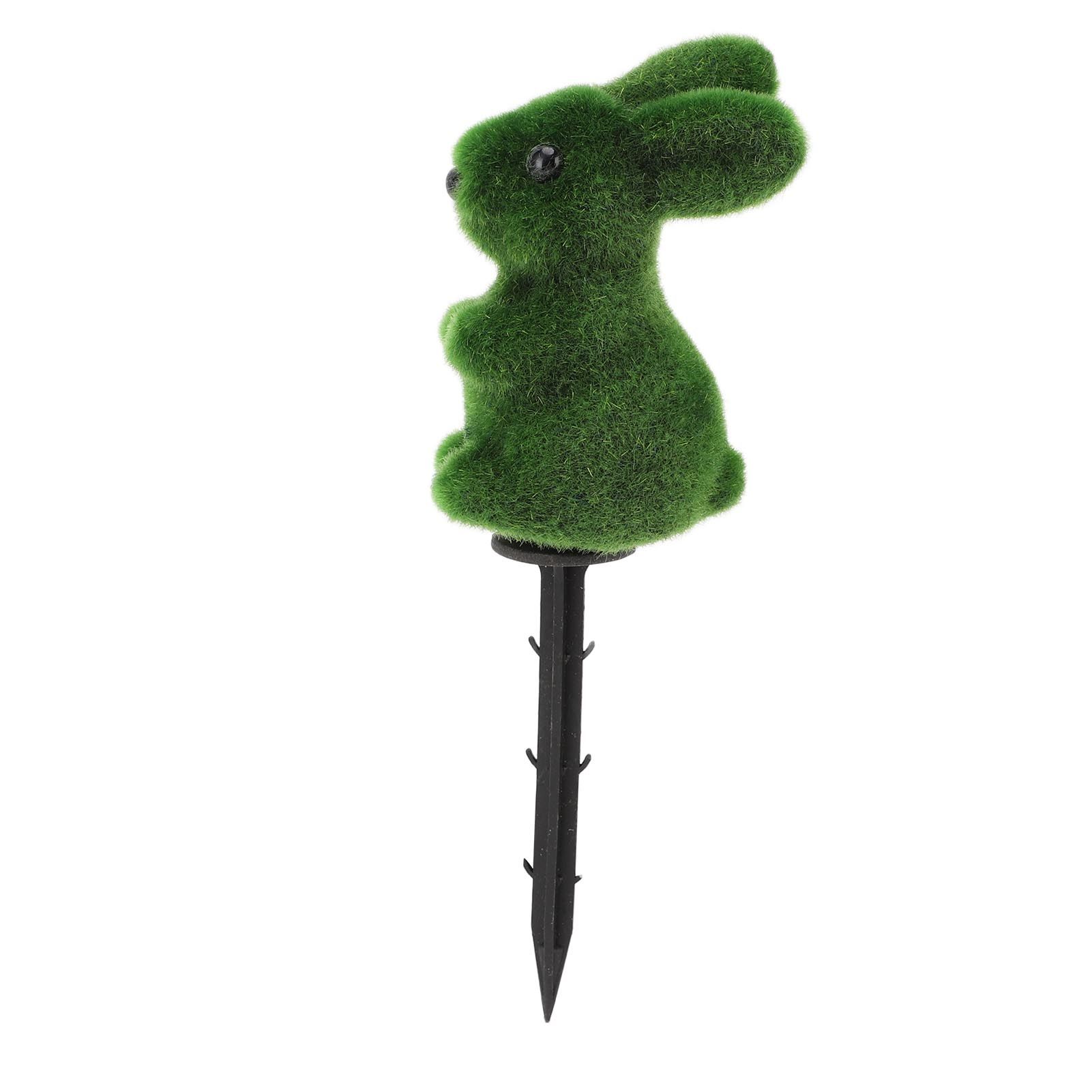 Easter Green Bunny Figurine with Garden Stake Artificial Green Rabbit Statue view 11