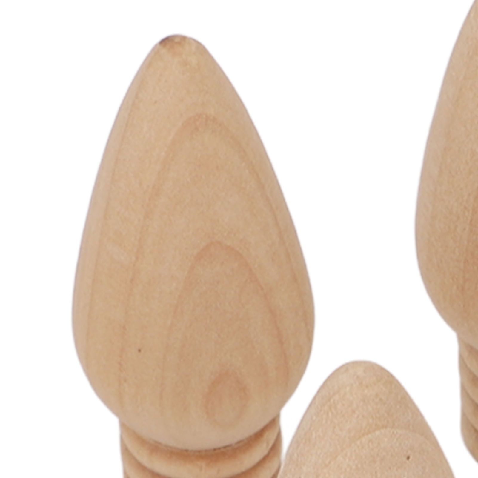 10PCS Wooden Light Bulbs Cute and Compact Unfinished Wooden Hanging Light Bulb view 2