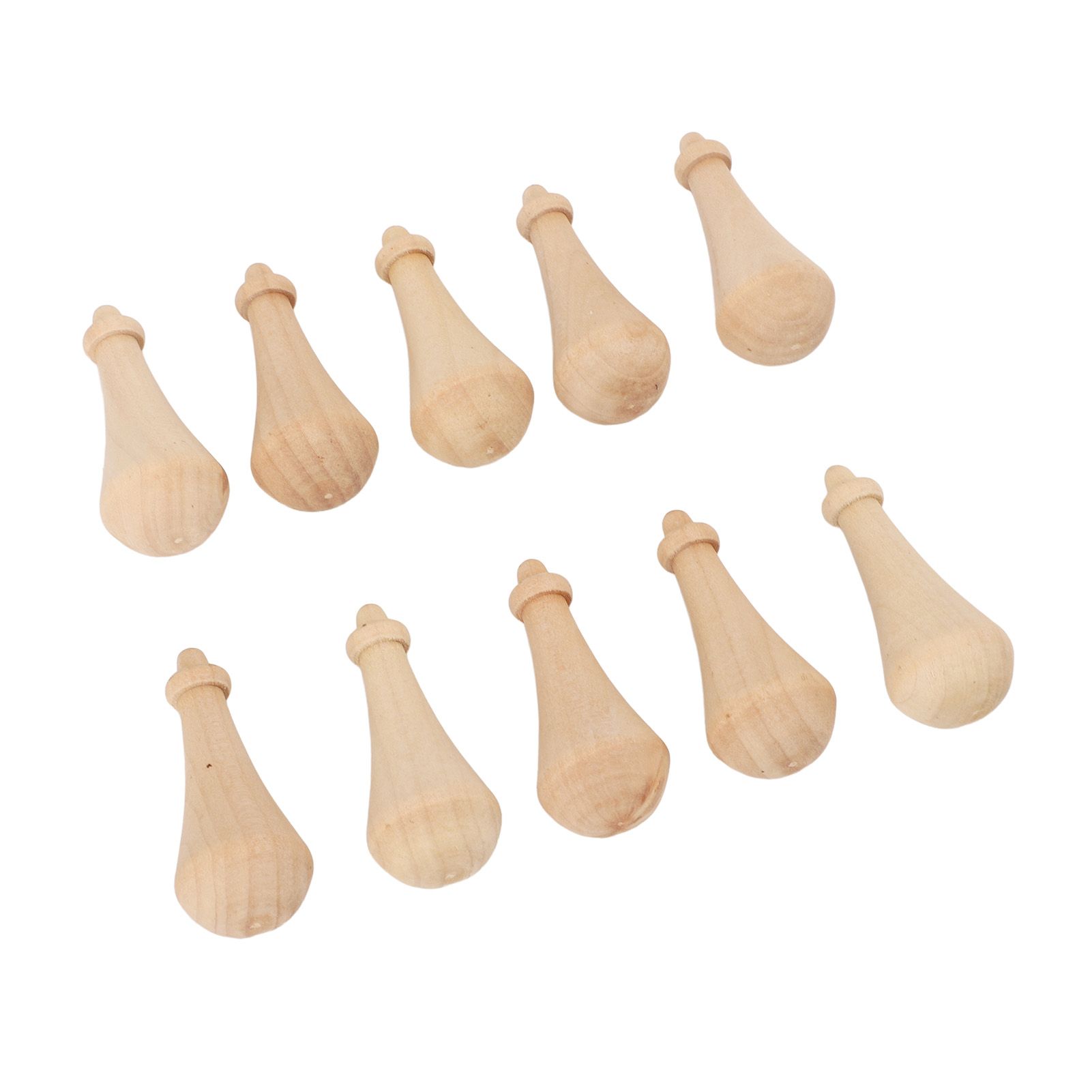 10Pcs Unfinished Wooden Pendant to Paint Mini Blank Peg Hanging Embellishments view 4