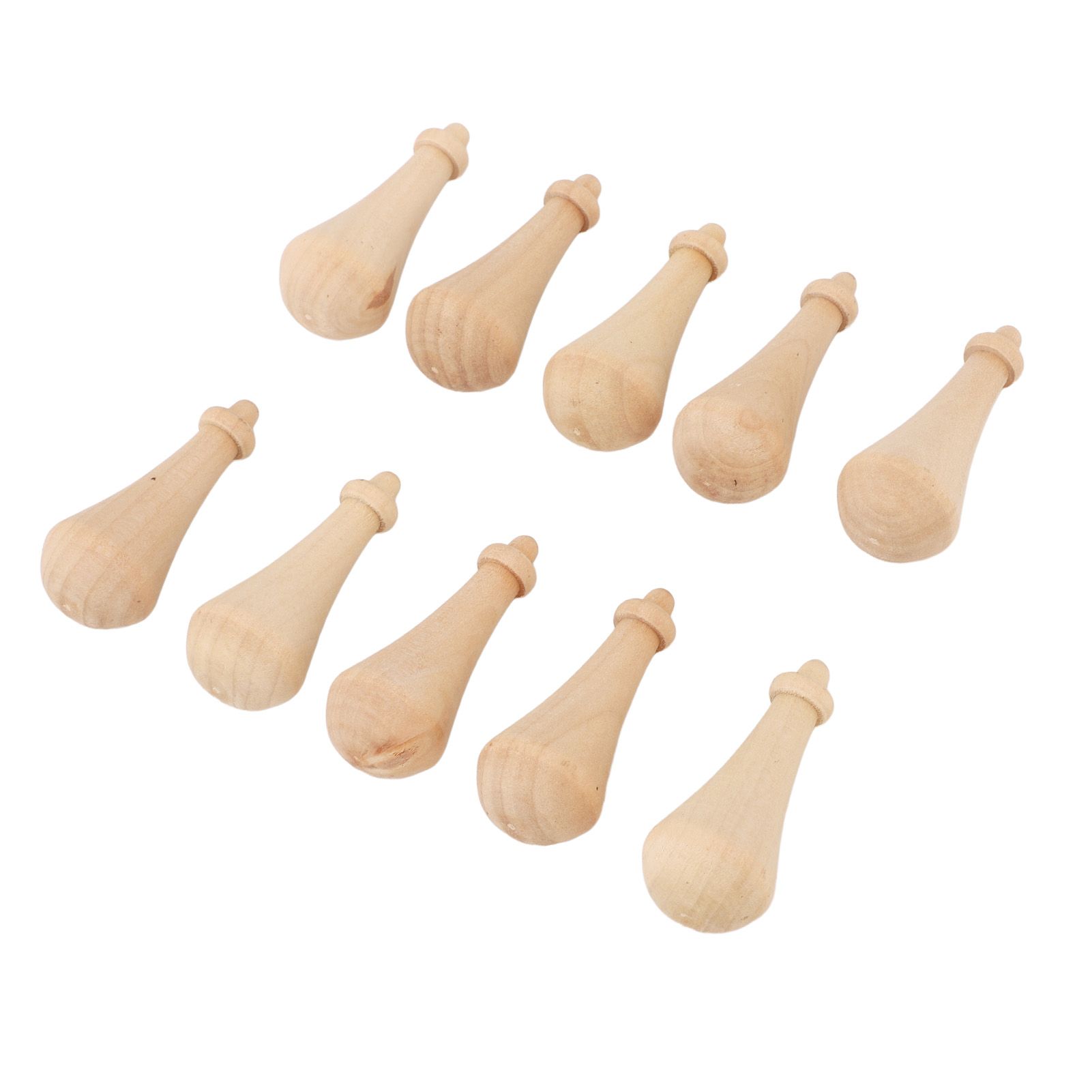 10Pcs Unfinished Wooden Pendant to Paint Mini Blank Peg Hanging Embellishments view 6