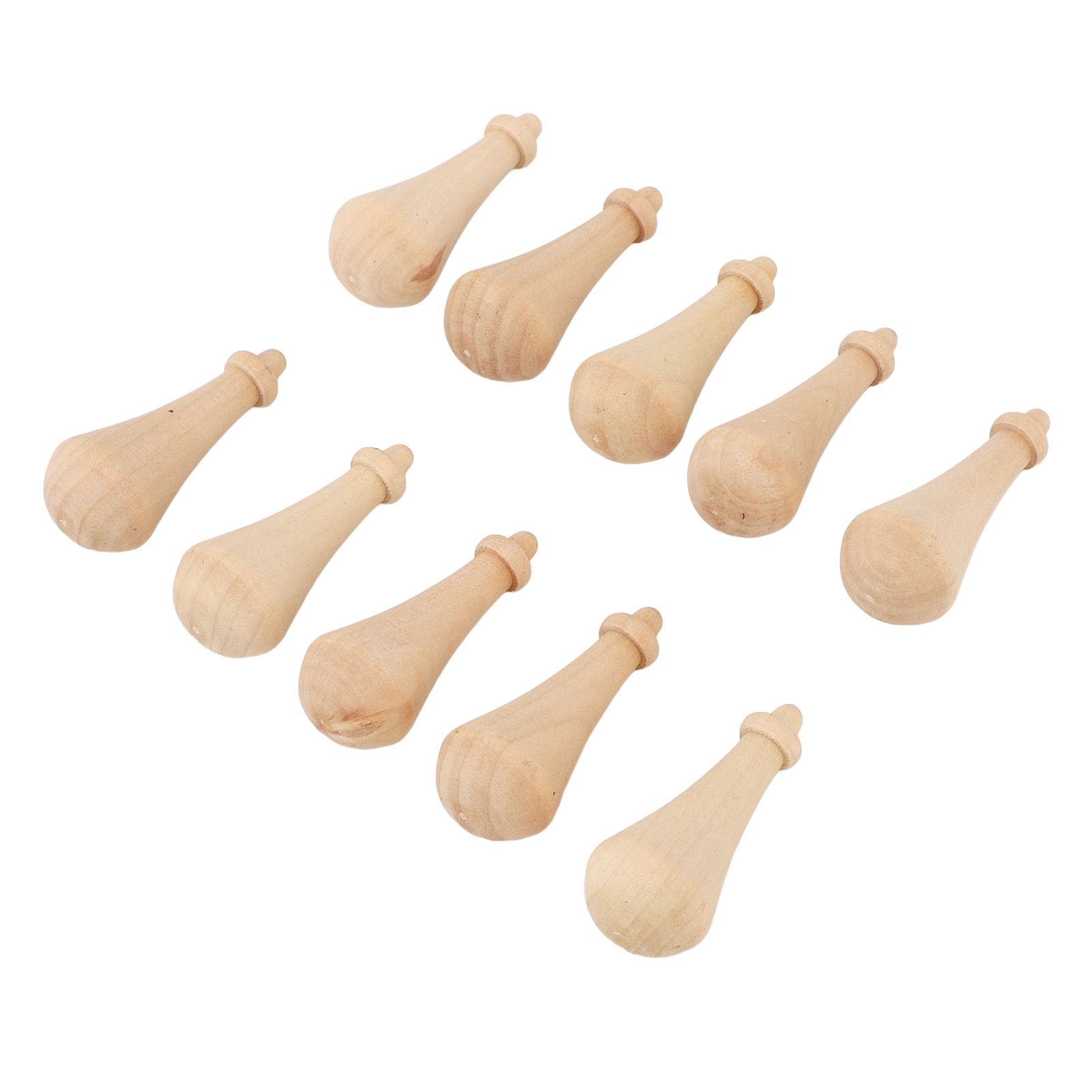10Pcs Unfinished Wooden Pendant to Paint Mini Blank Peg Hanging Embellishments view 8