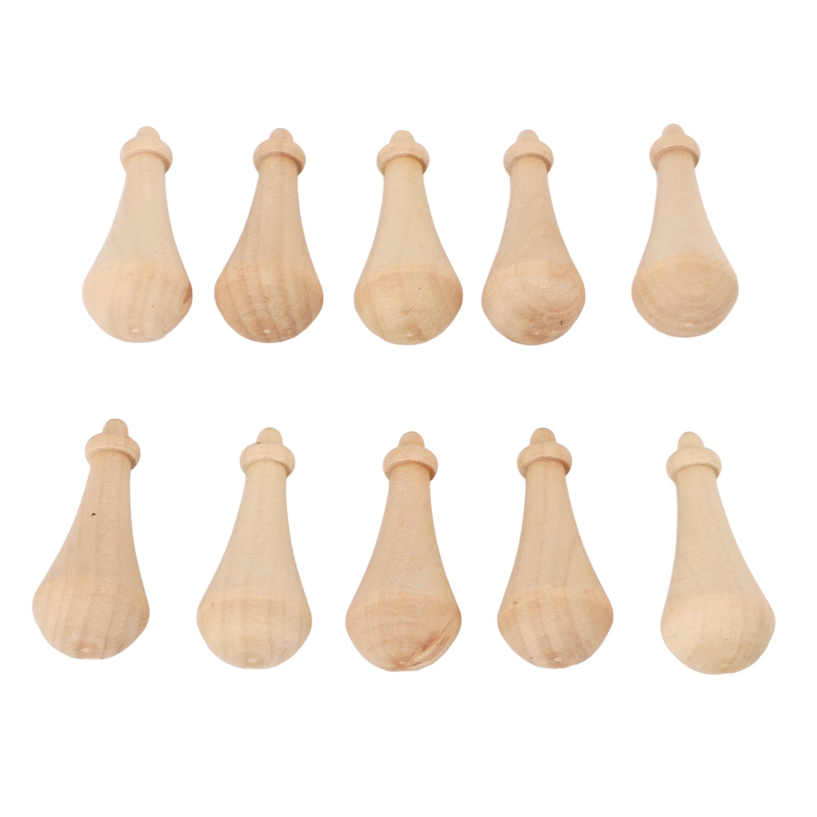 10Pcs Unfinished Wooden Pendant to Paint Mini Blank Peg Hanging Embellishments view 10