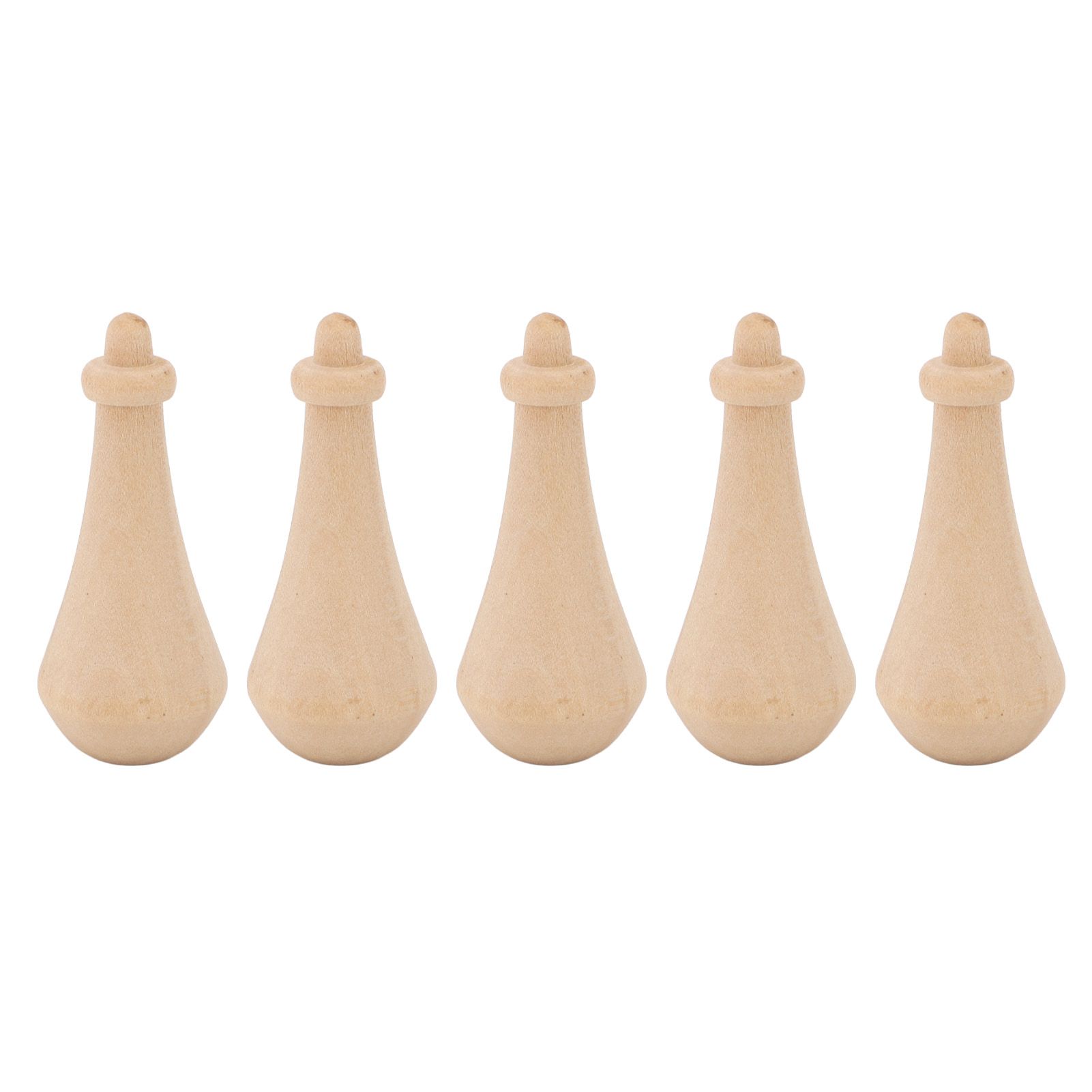 10Pcs Unfinished Wooden Pendant to Paint Mini Blank Peg Hanging Embellishments view 12