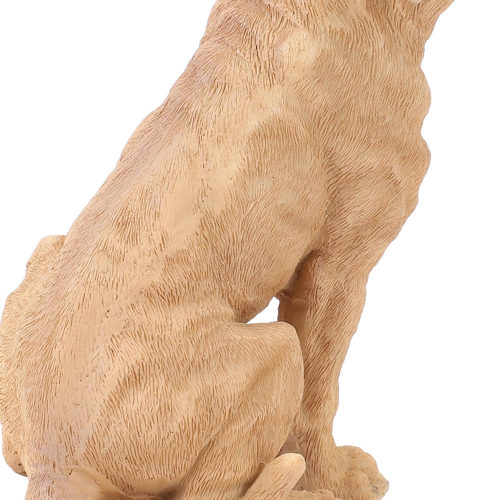 Dog Statue Resin Cute Look Waterproofing Anti Fade Lifelike Appearance Puppy view 2