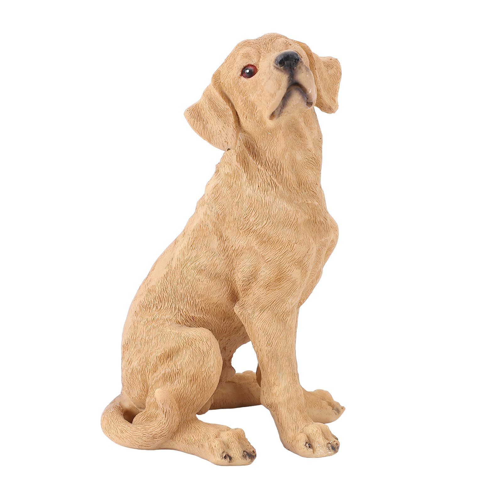 Dog Statue Resin Cute Look Waterproofing Anti Fade Lifelike Appearance Puppy view 3