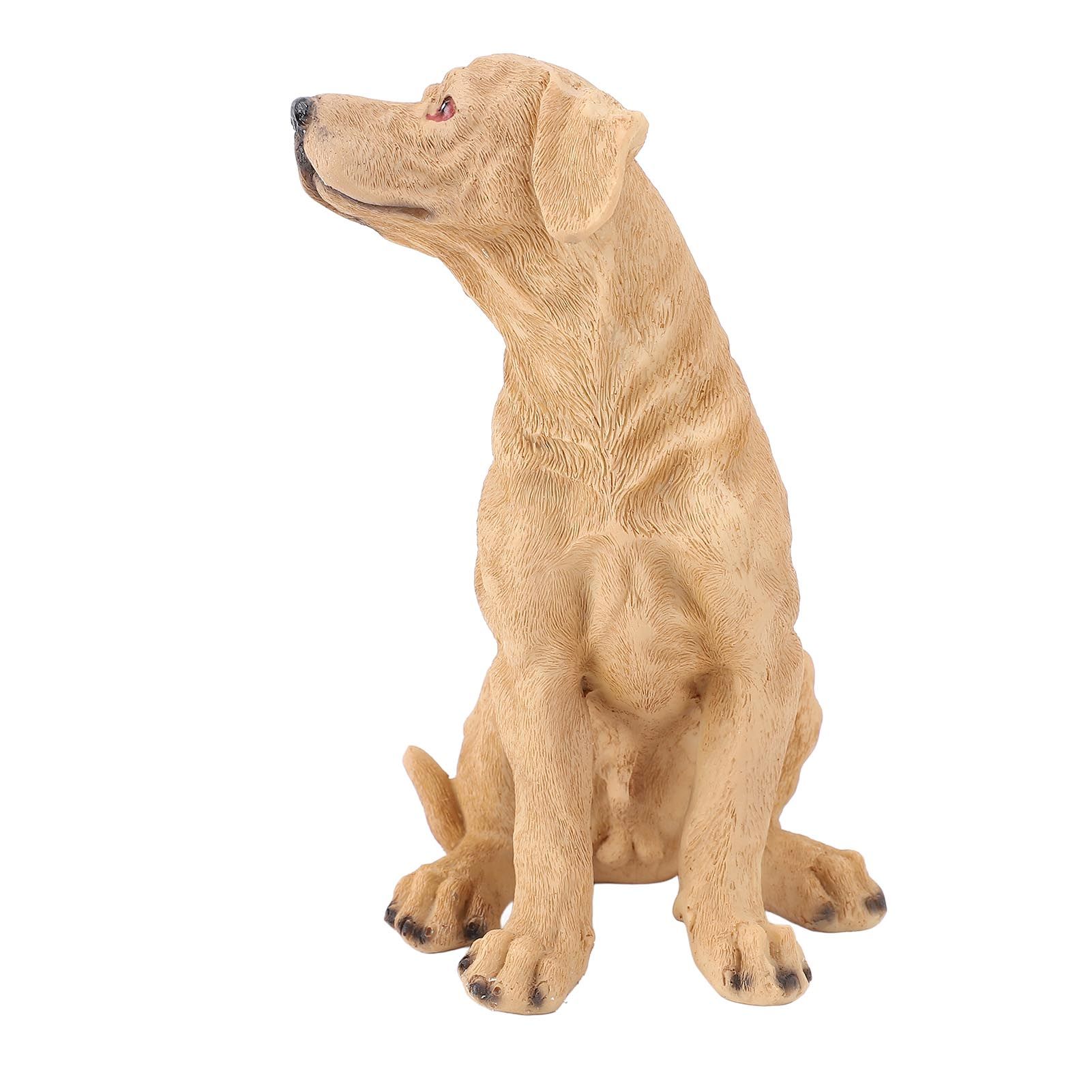 Dog Statue Resin Cute Look Waterproofing Anti Fade Lifelike Appearance Puppy view 4