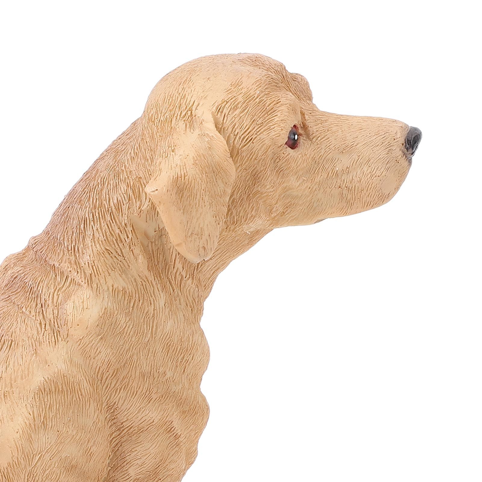 Dog Statue Resin Cute Look Waterproofing Anti Fade Lifelike Appearance Puppy view 5