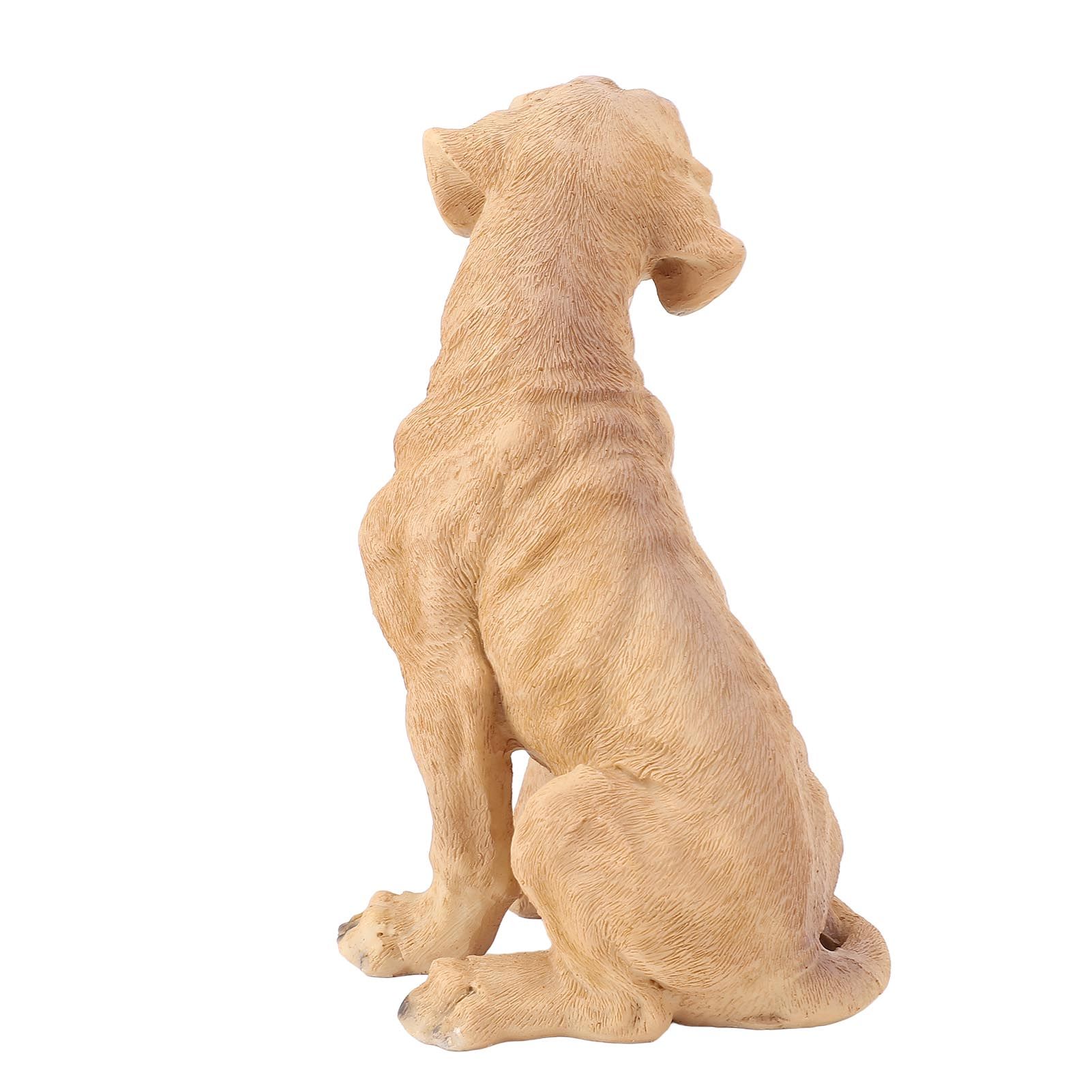Dog Statue Resin Cute Look Waterproofing Anti Fade Lifelike Appearance Puppy view 12