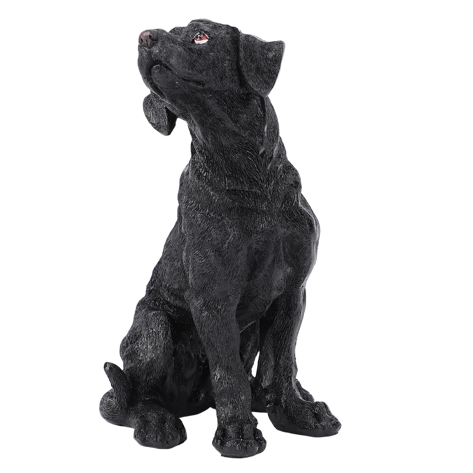 Dog Statue Resin Cute Look Waterproofing Anti Fade Lifelike Appearance Puppy — image 1