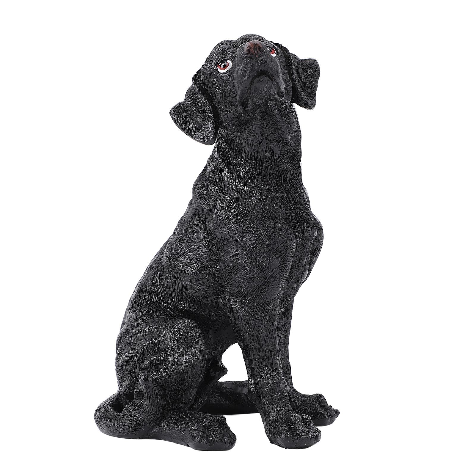 Dog Statue Resin Cute Look Waterproofing Anti Fade Lifelike Appearance Puppy view 3