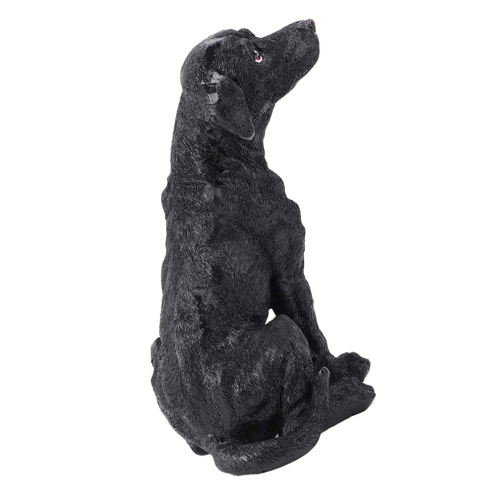 Dog Statue Resin Cute Look Waterproofing Anti Fade Lifelike Appearance Puppy view 4