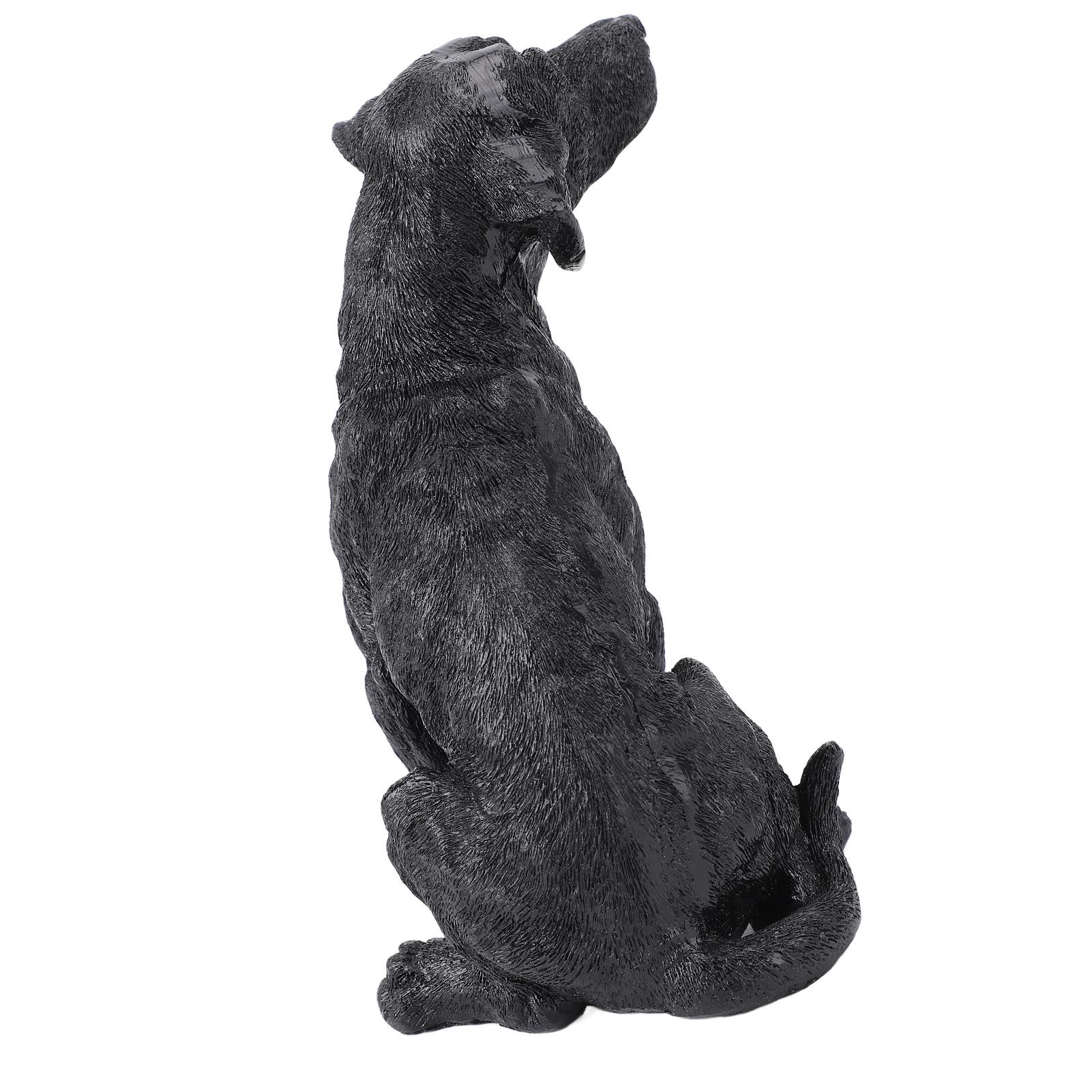 Dog Statue Resin Cute Look Waterproofing Anti Fade Lifelike Appearance Puppy view 6