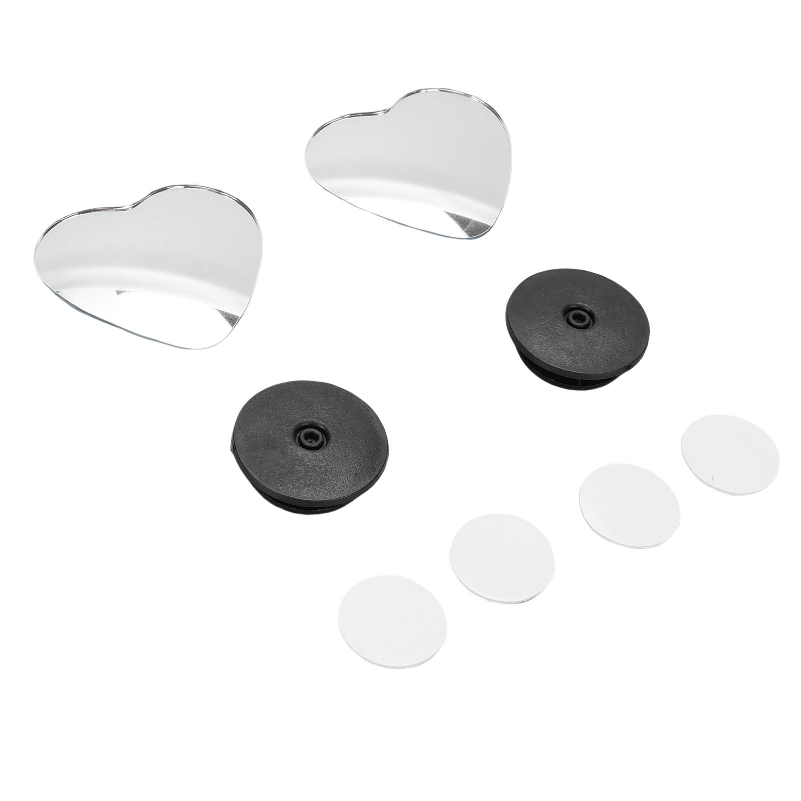 4pcs Heart Blind Spot Mirrors HD Glass Frameless Convex Rear View Mirrors view 5