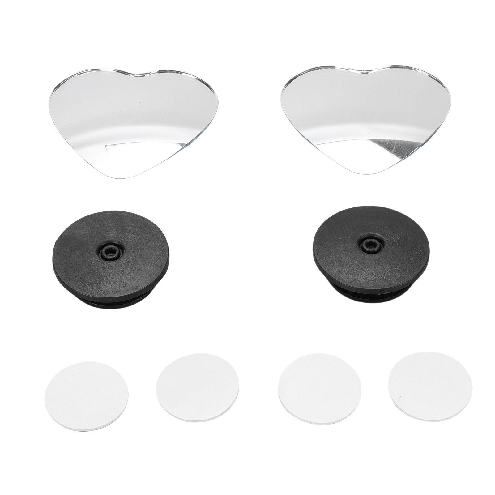 4pcs Heart Blind Spot Mirrors HD Glass Frameless Convex Rear View Mirrors view 6