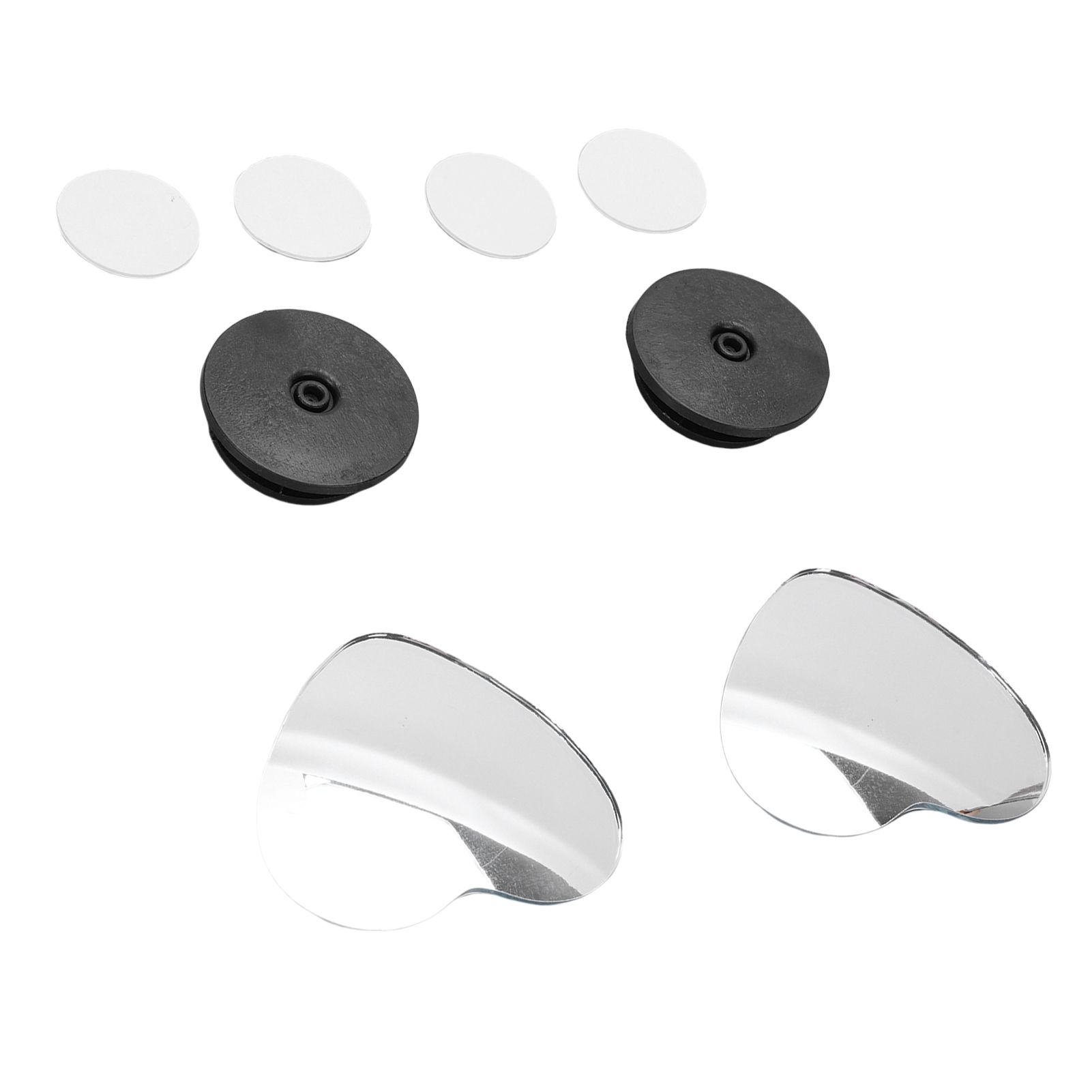 4pcs Heart Blind Spot Mirrors HD Glass Frameless Convex Rear View Mirrors view 7