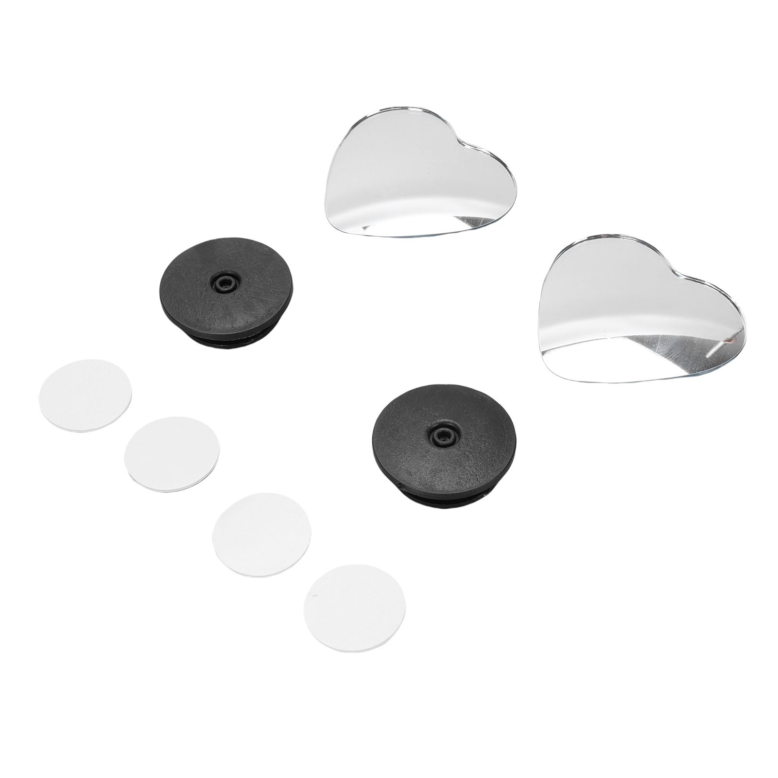 4pcs Heart Blind Spot Mirrors HD Glass Frameless Convex Rear View Mirrors view 8