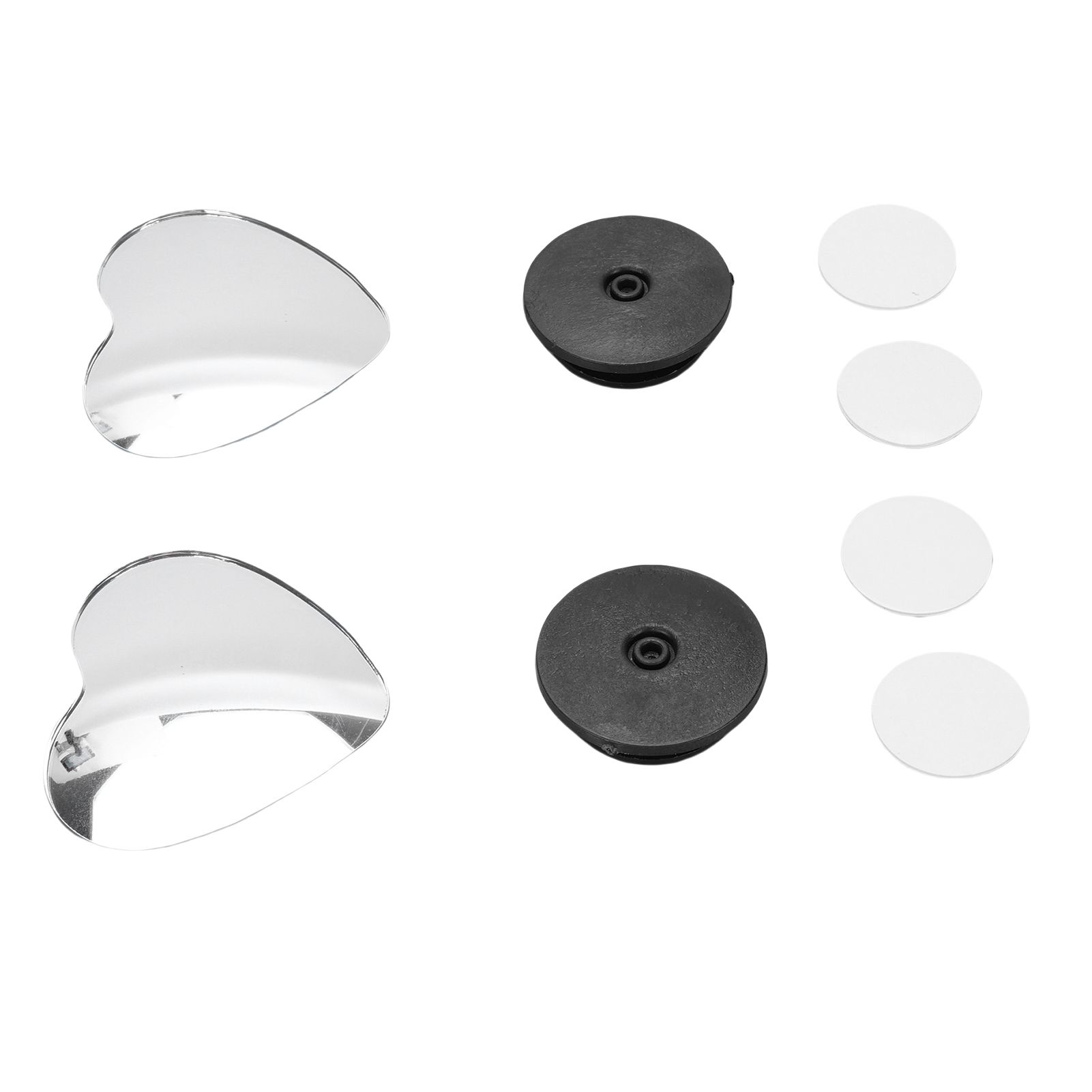 4pcs Heart Blind Spot Mirrors HD Glass Frameless Convex Rear View Mirrors view 9