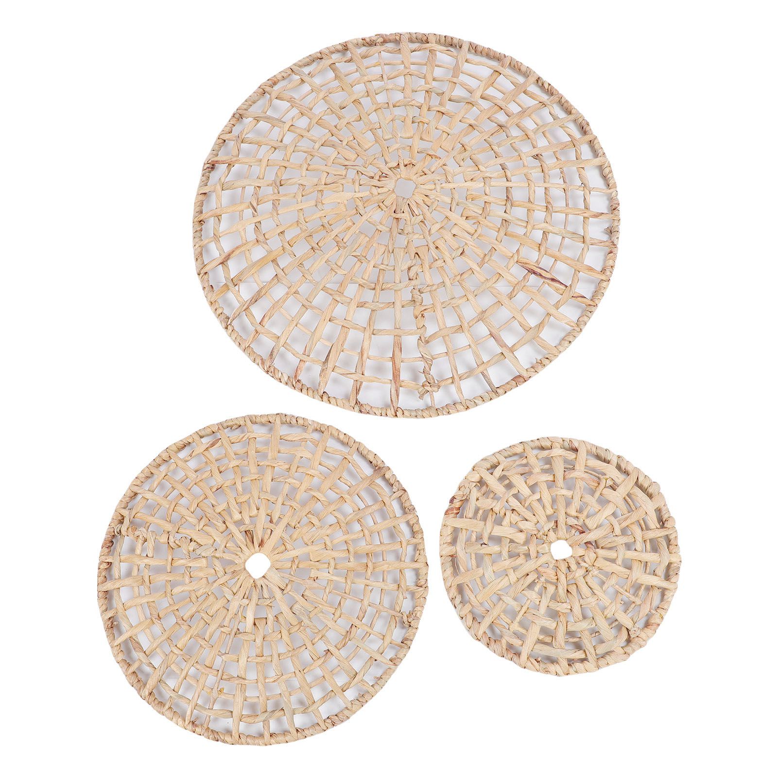 Wall Basket Decor 50cm 35cm 25cm Diameter 3D Design Handmade Round Rattan view 6