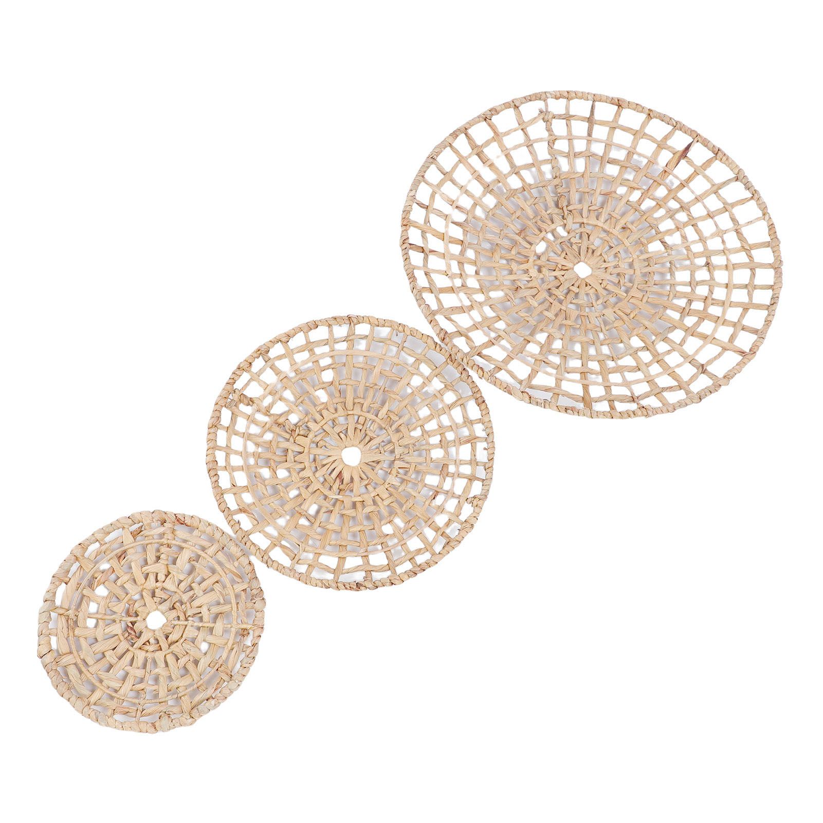 Wall Basket Decor 50cm 35cm 25cm Diameter 3D Design Handmade Round Rattan view 11