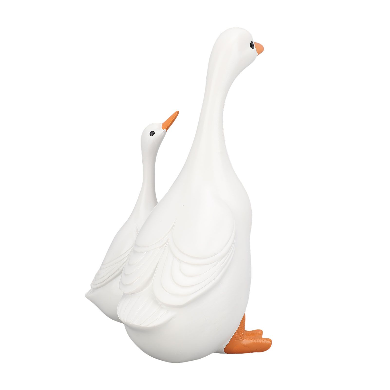 Lifelike Mother Duck and Duckling Resin Statue for Patio Yard Decoration Duck view 10