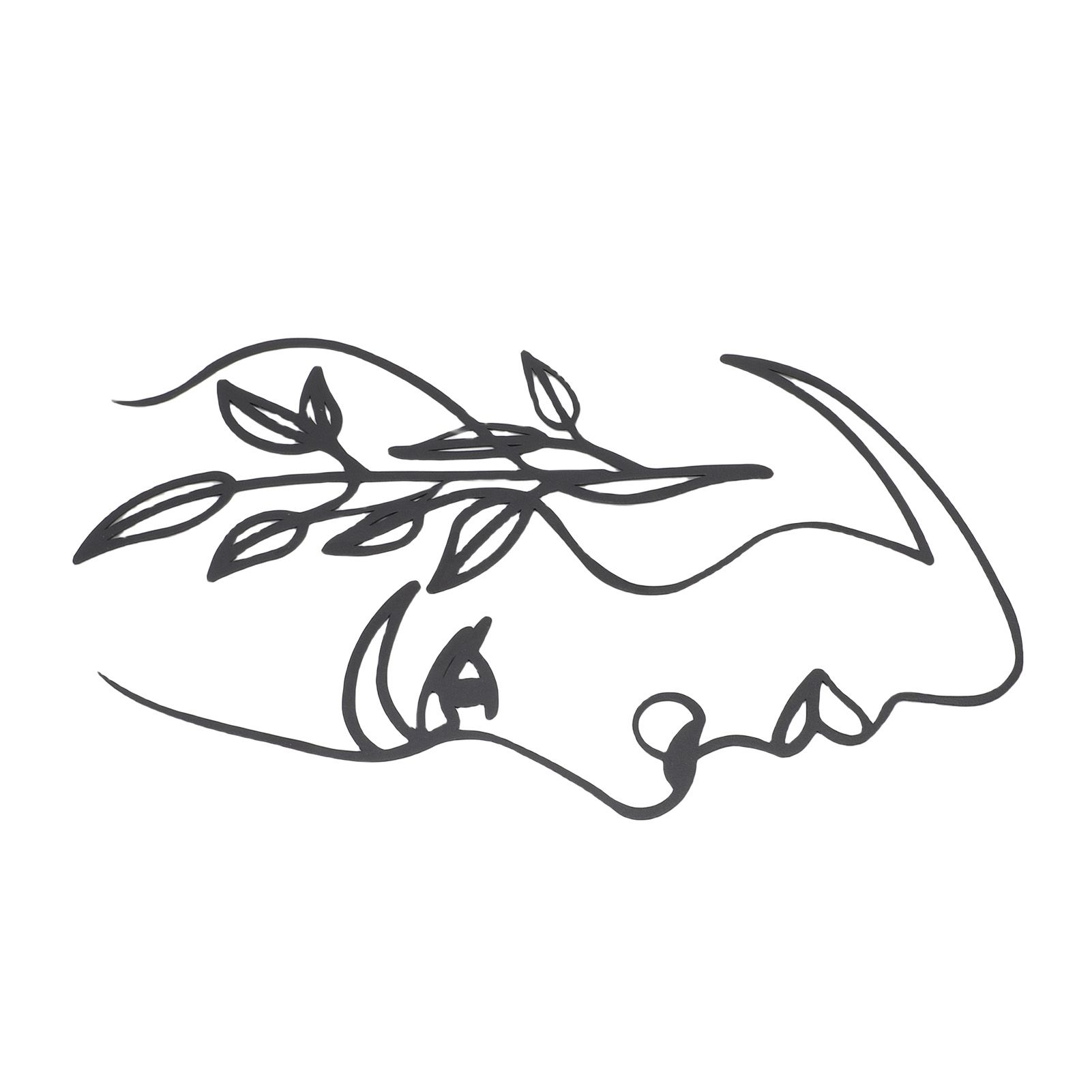Facial Lines Wall Art Metal Minimalist Modern Side Face Wall Decor for Living view 8