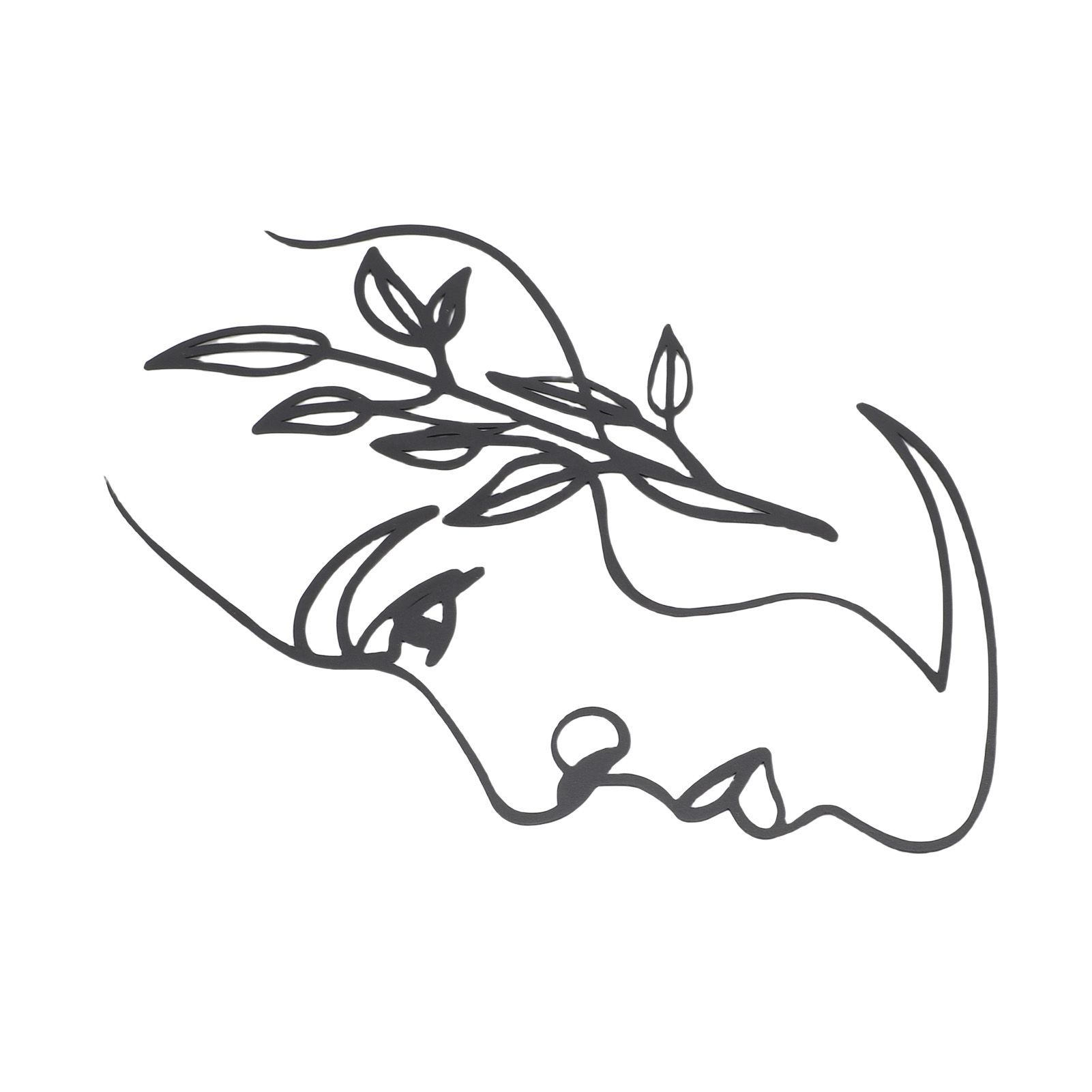 Facial Lines Wall Art Metal Minimalist Modern Side Face Wall Decor for Living view 9