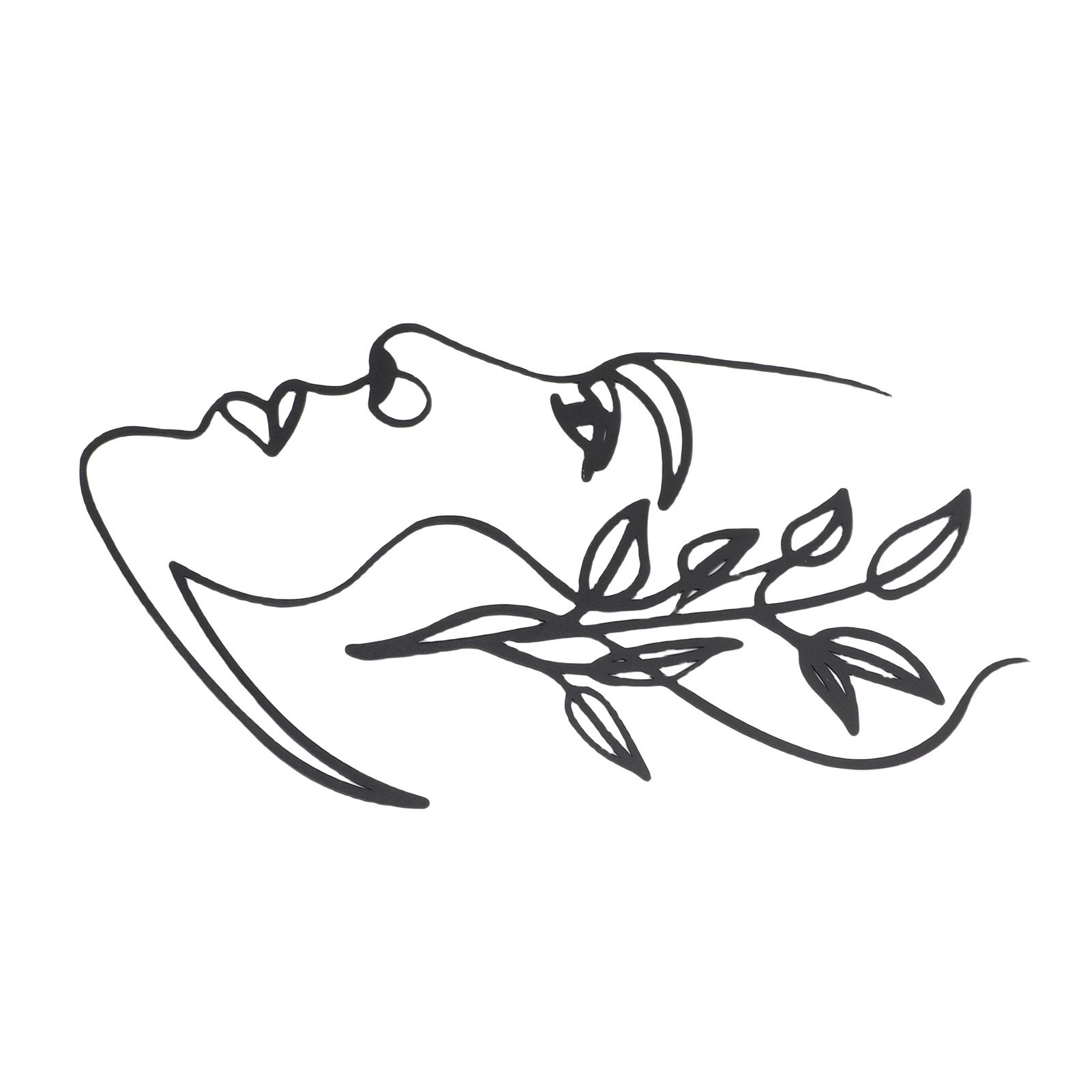 Facial Lines Wall Art Metal Minimalist Modern Side Face Wall Decor for Living view 11